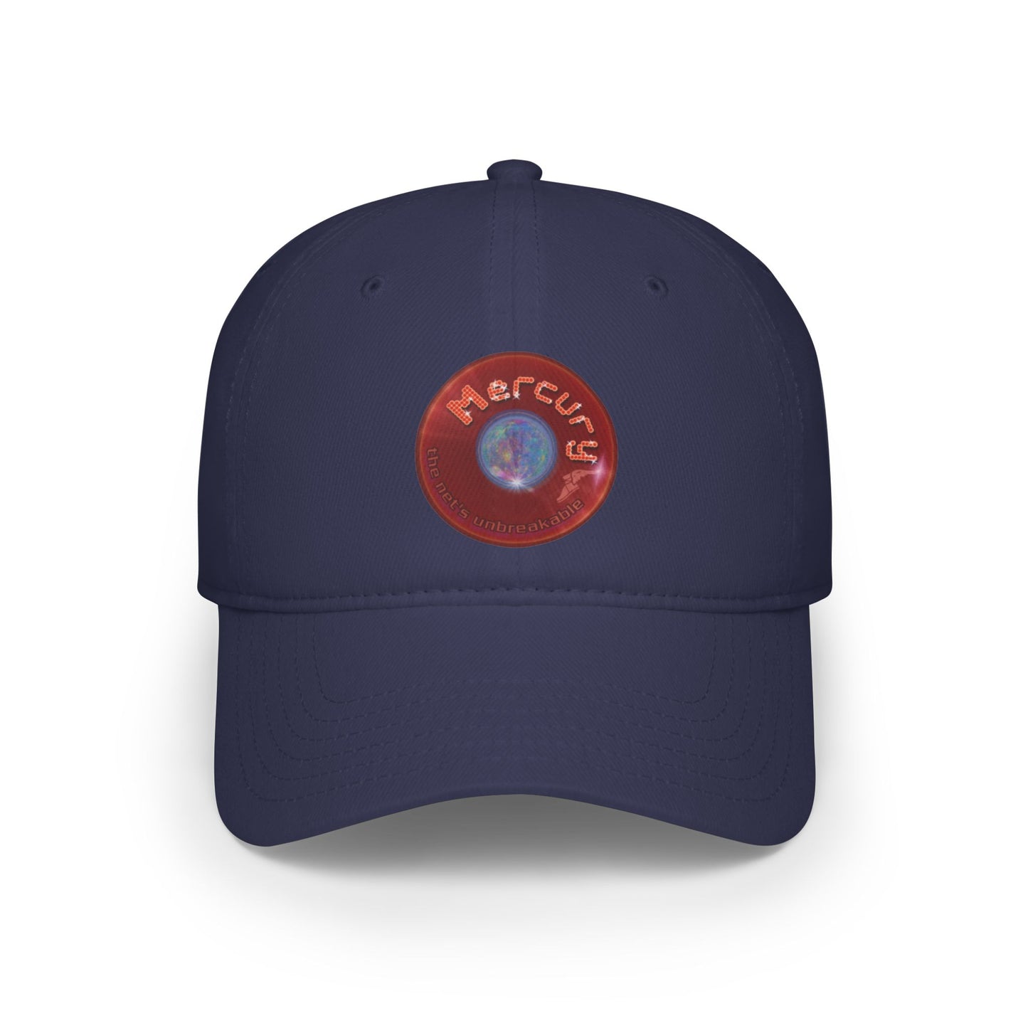 Lumpy Donut Baseball Cap - "Donut of the Gods" - variant 5 - vivid red record donut w/