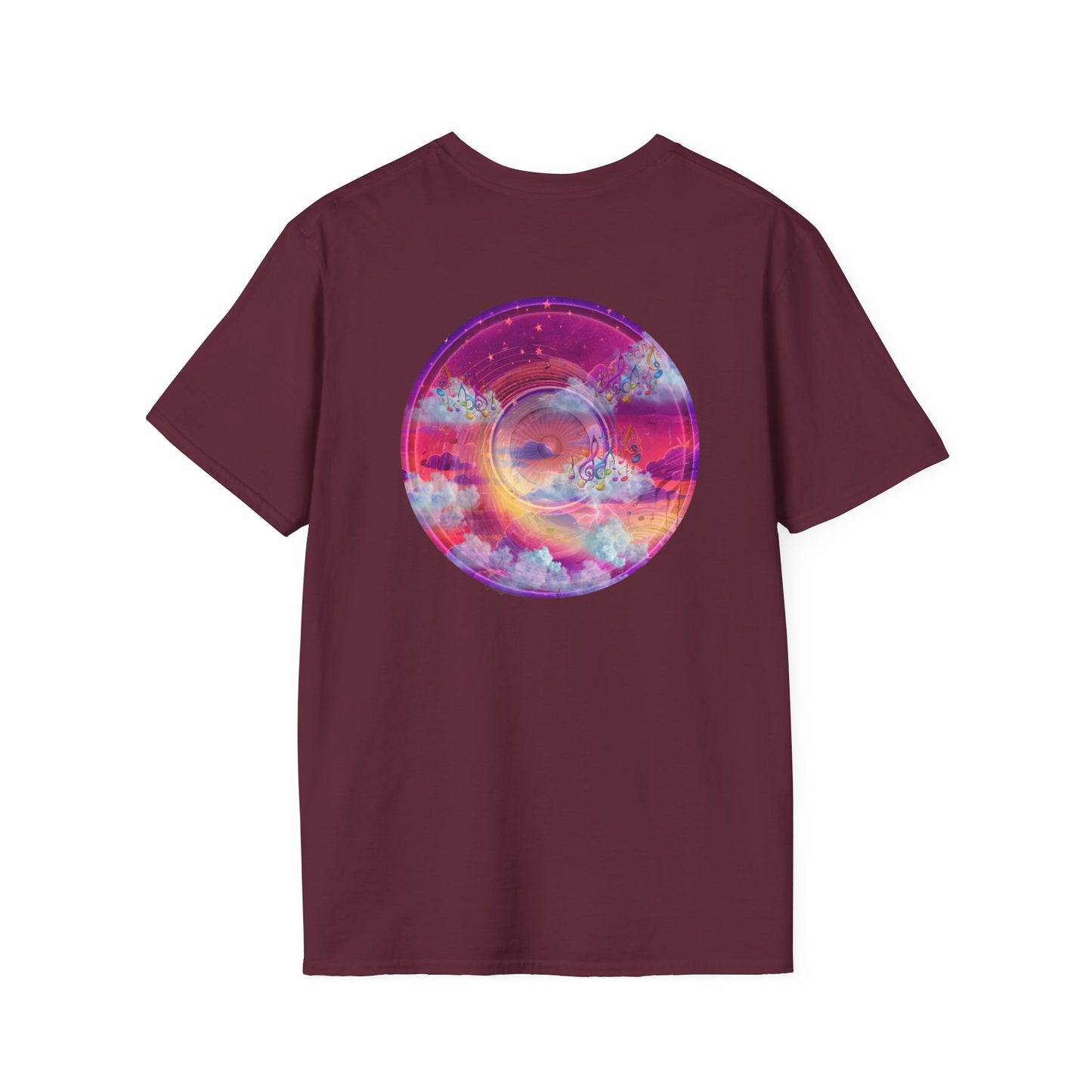 Classic Donut Tee - Unisex Soft-Style - "Conjurers of Donuts" - series 1.0  - magenta/purple donut