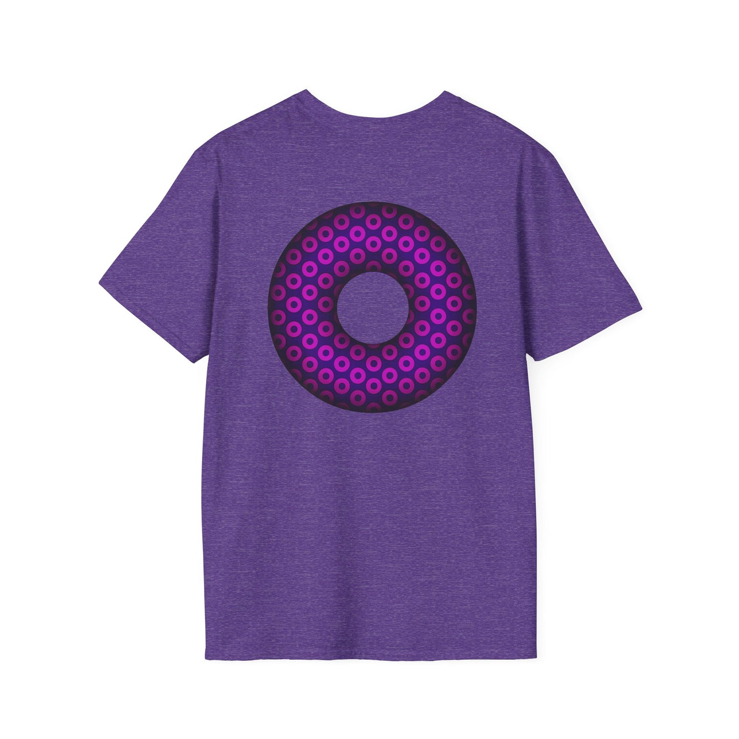 Plain Donuts/Unisex Soft-Style - "Plain Paradoxical Grided Donuts" - hot pink/purple donuts