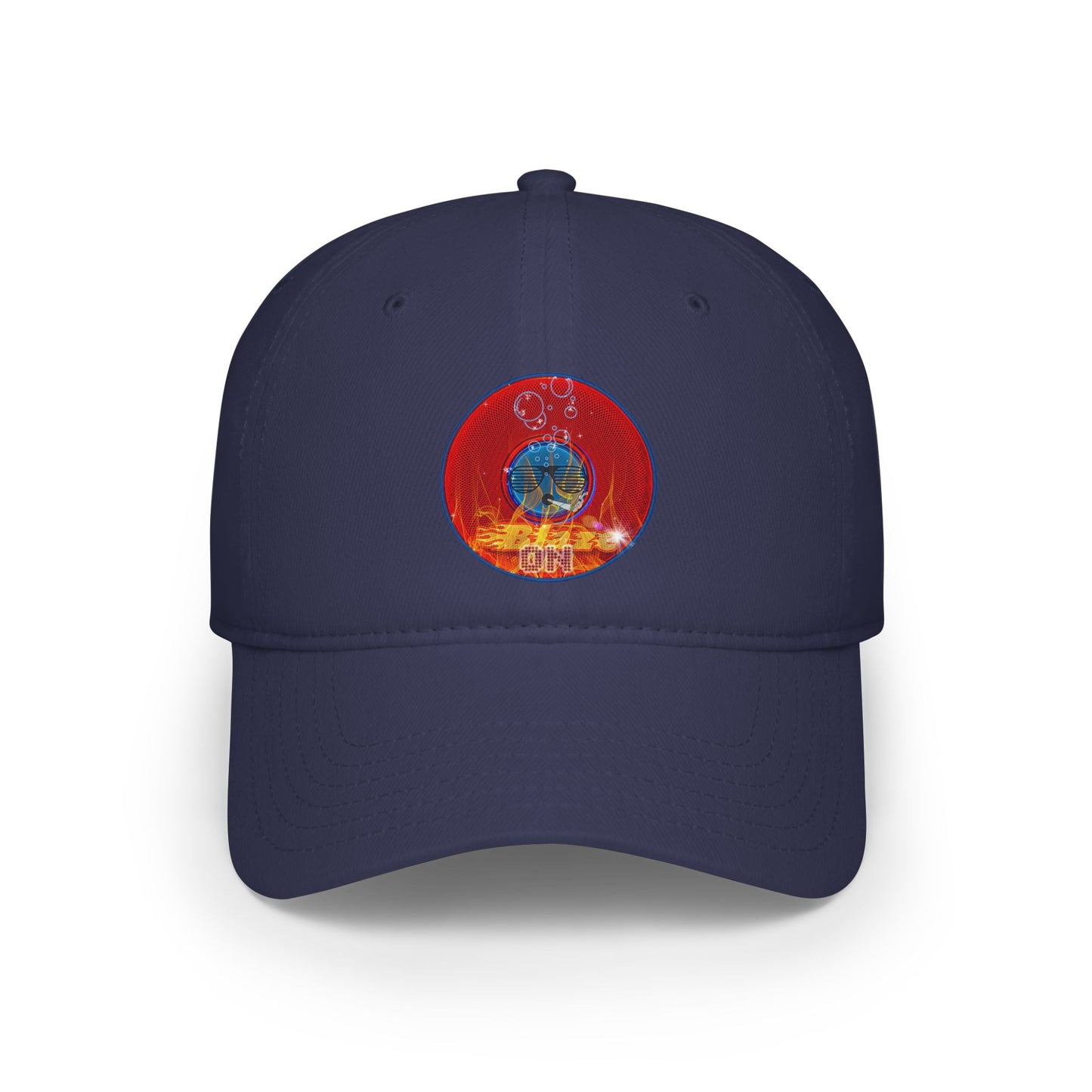 Lumpy Donut Baseball Cap - "The Blazed Donut Cap" - red phatty donut w/
