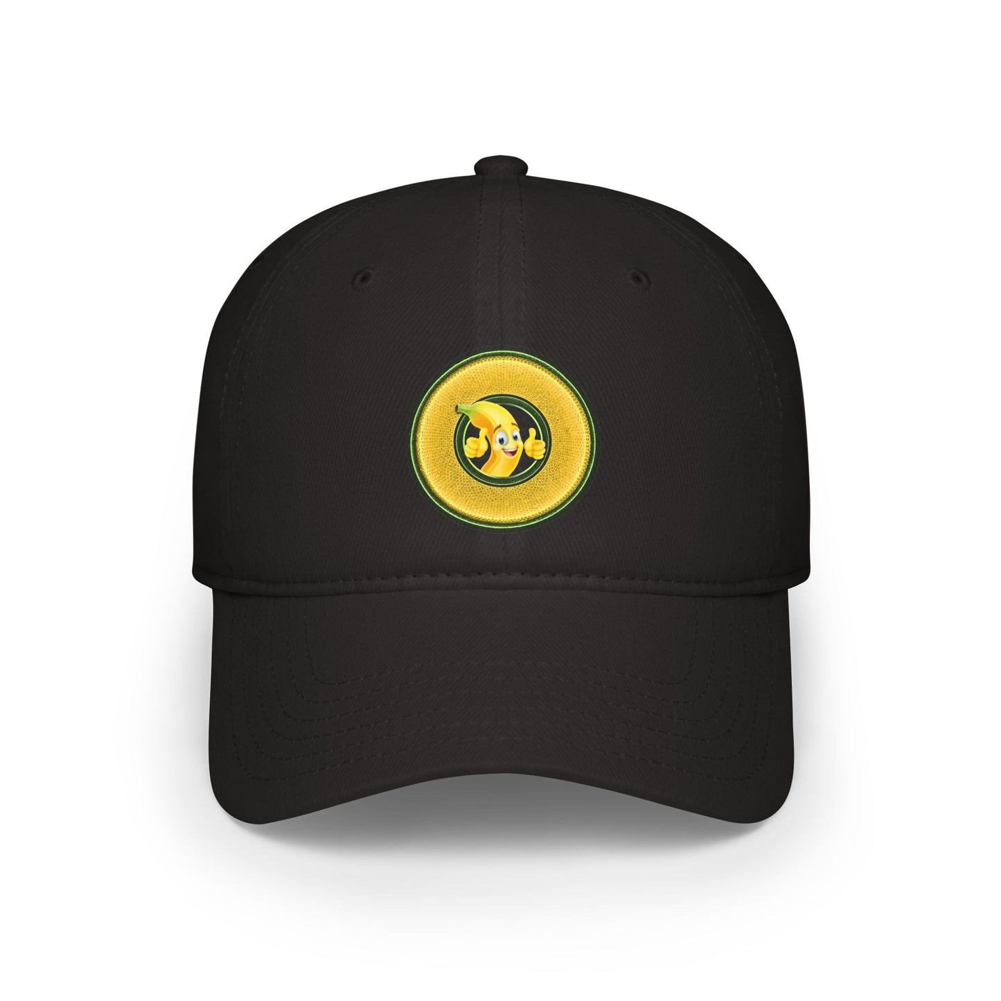 Lumpy Donut Baseball Cap - "This Donut Hat is Bananas" - variant 2 - rustic golden donut w/