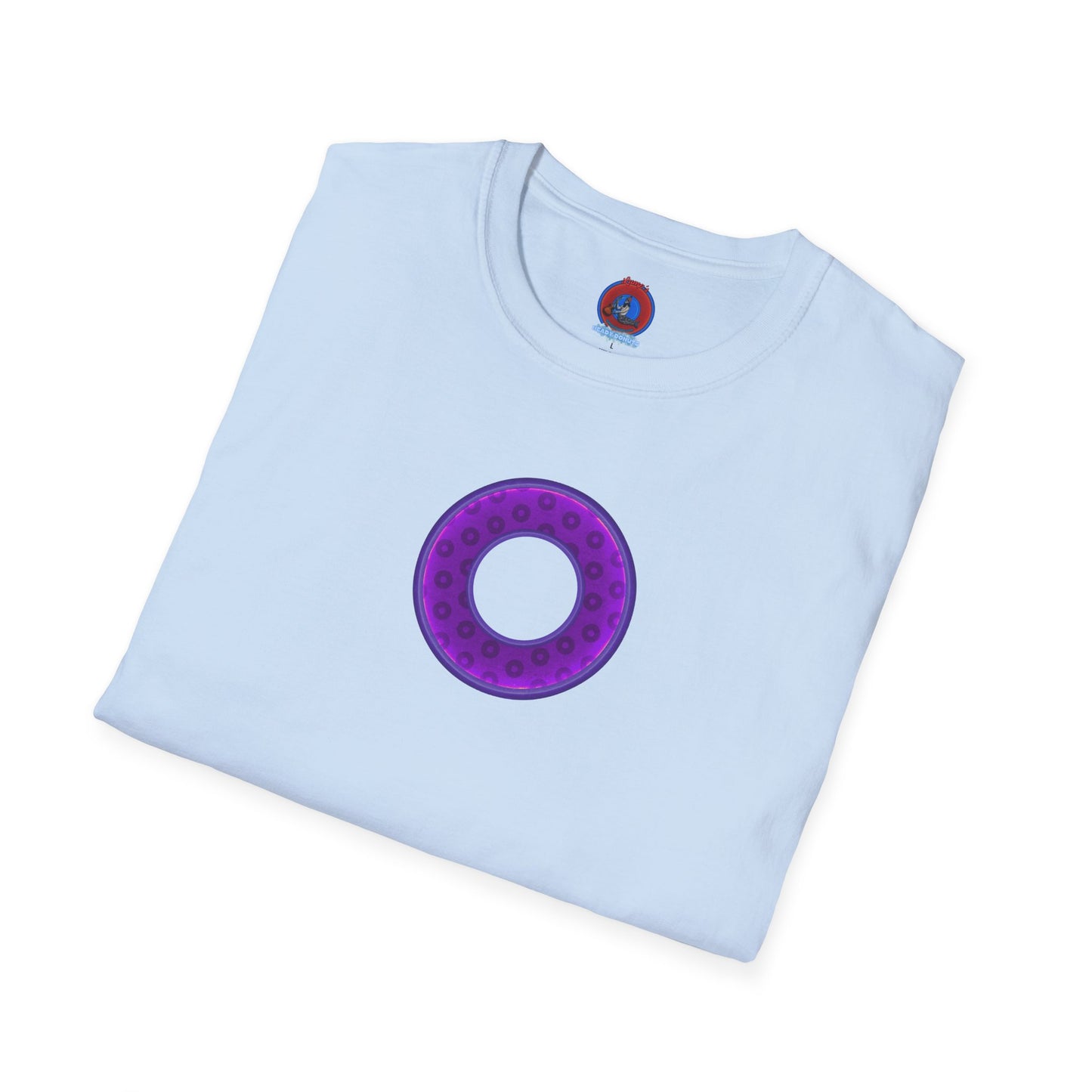 Plain Donuts/Unisex Soft-Style - "Plain Wide Mouthed Paradoxical Donuts" - purple/dark purple donuts