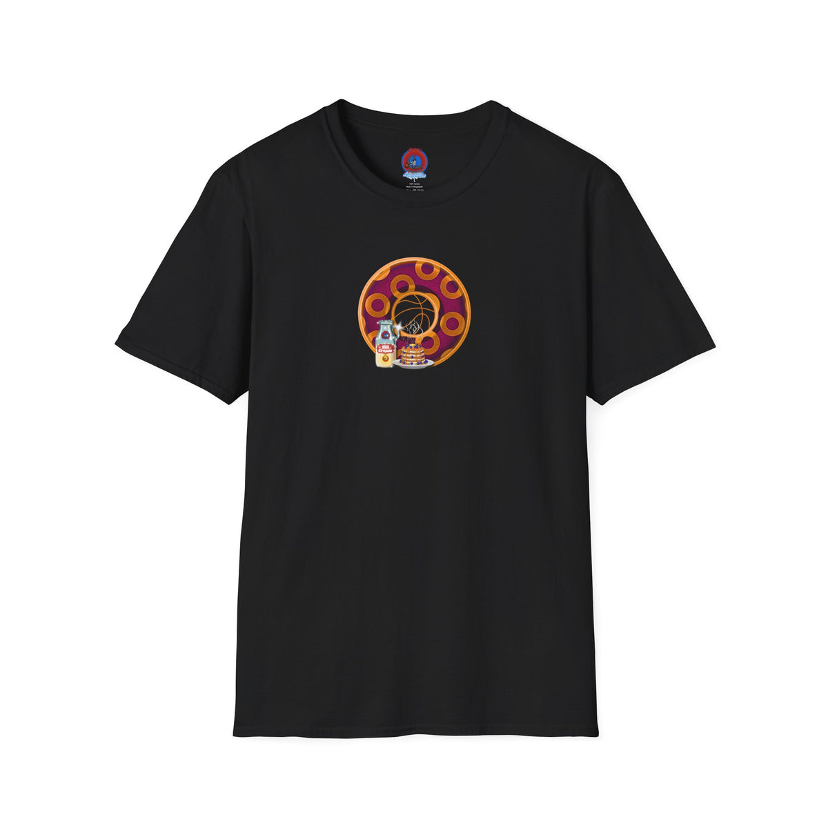 Classic Donut Tee - Unisex Soft-Style - "Princely Wooked Cream - YEMSG Donut " - burgundy/orange rustic paradox donut - variant 2
