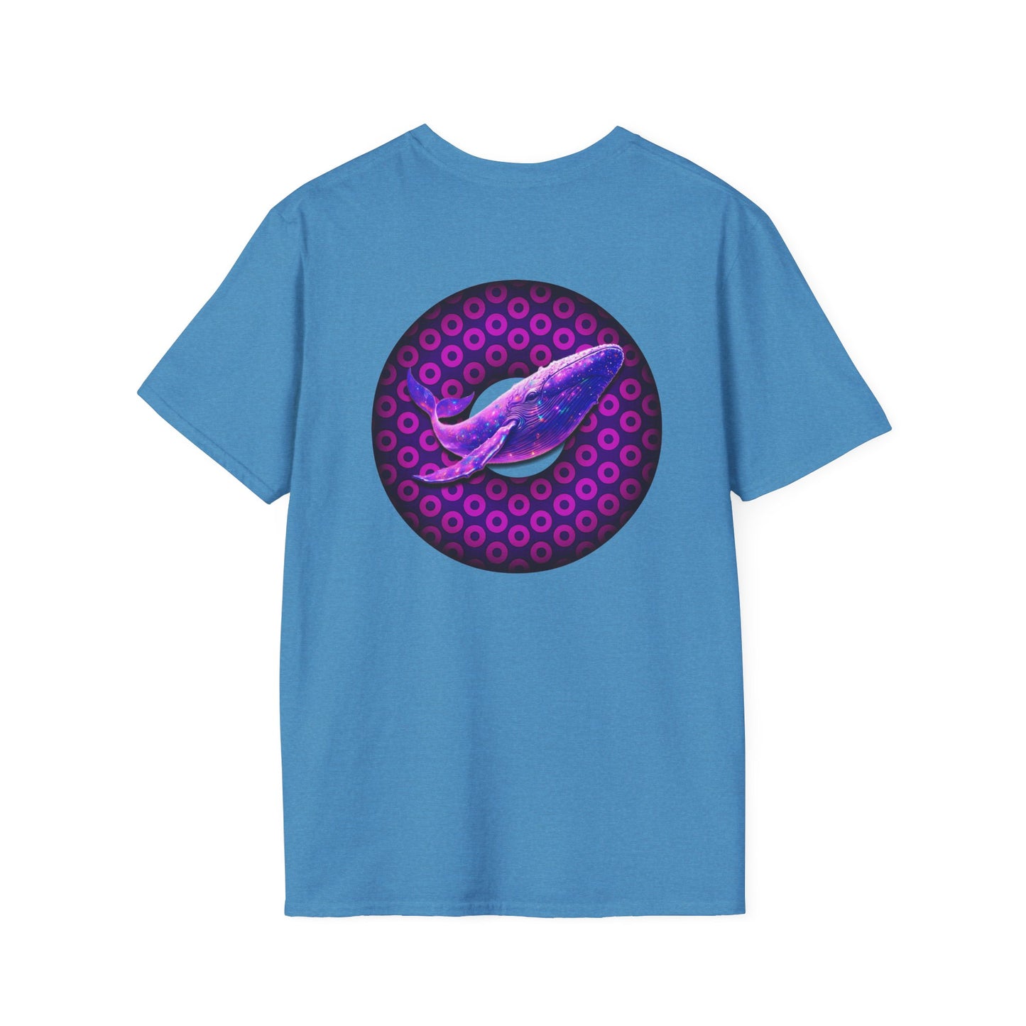 Classic Donut Tee - Unisex Soft-Style - "A Purple Humpback Whale of a Good Time" - variant 1 - purple paradoxical donut