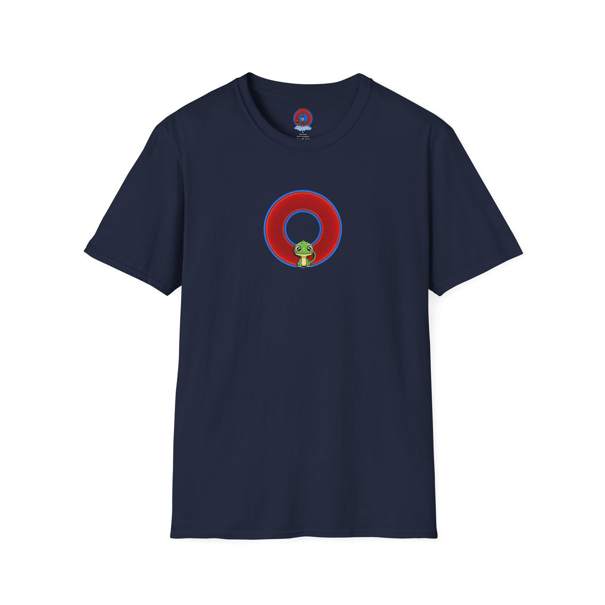 Classic Donut Tee - Unisex Soft-Style - "Little Baby Rutherford's Splendorous Tee" - vivid red donut