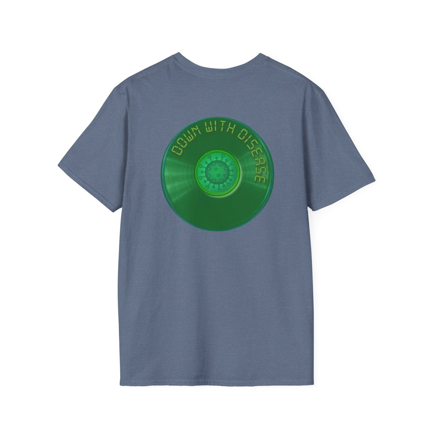 Classic Donut Tee - Unisex Soft-Style - "Down with this Donut Tee" - green donut