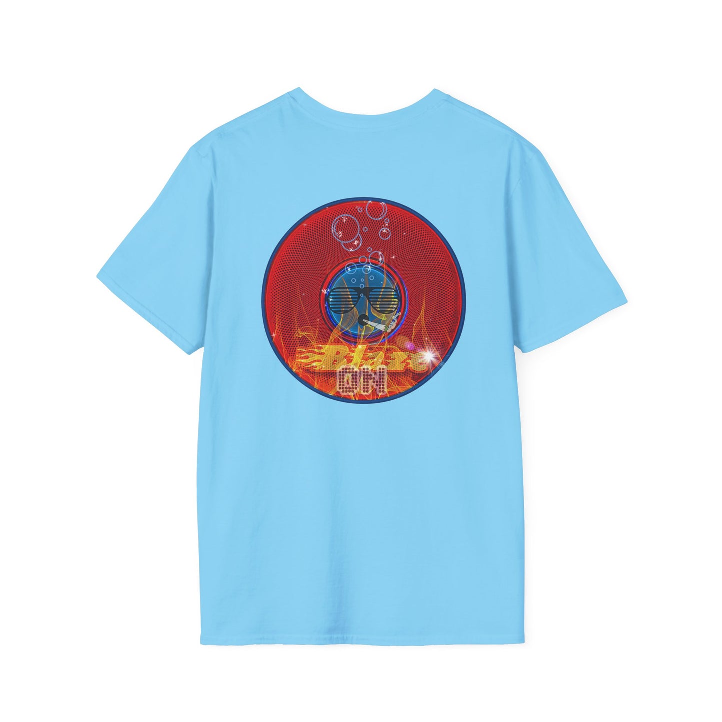 Classic Donut Tee - Unisex Soft-Style - "Fire Blazed Donuts" - series 1.0  - red phatty donut