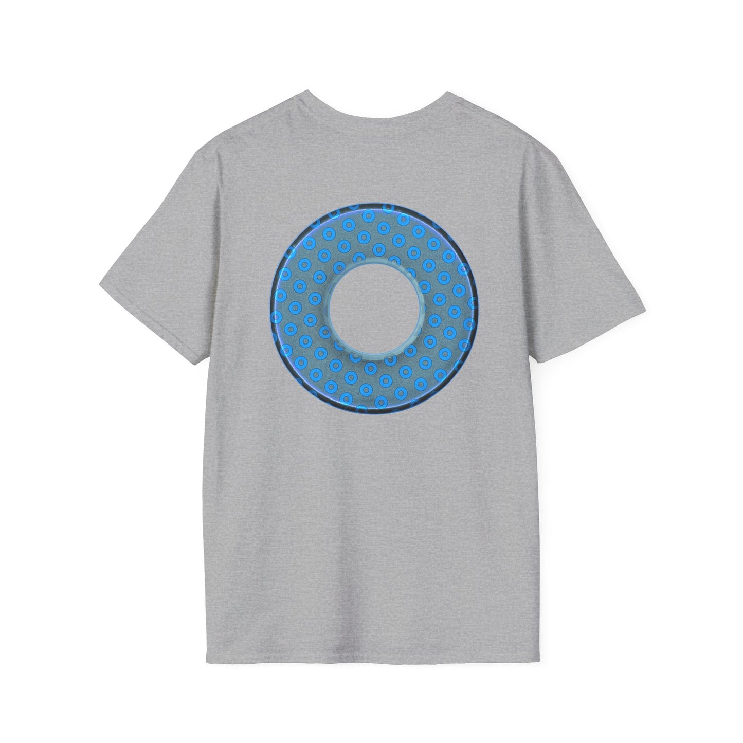 Plain Donuts/Unisex Soft-Style - "Plain Electric Paradoxical Donuts" - light blue/light teal donuts