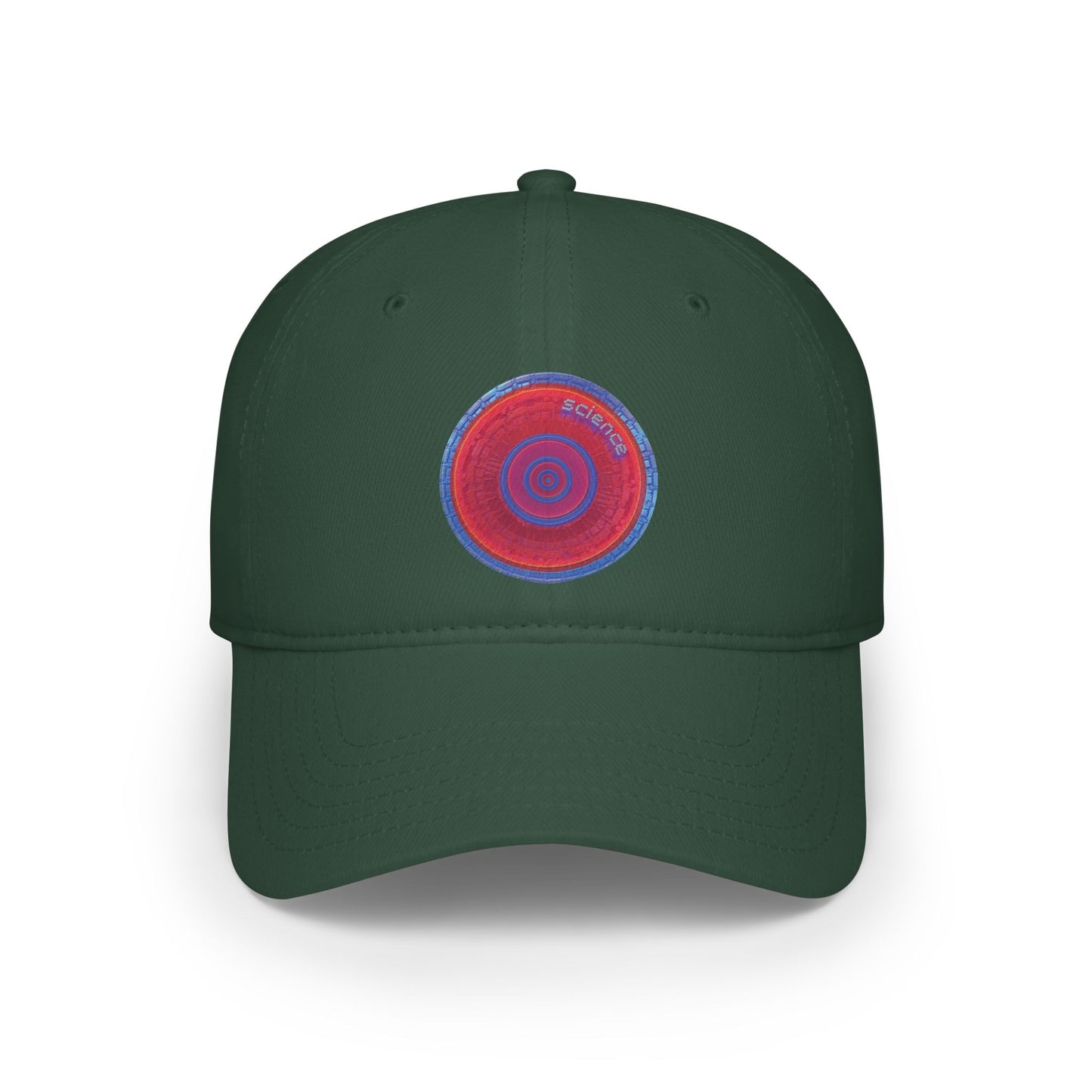 Lumpy Donut Baseball Cap - "Tube Donut Cap" - vivid red tube donut w/