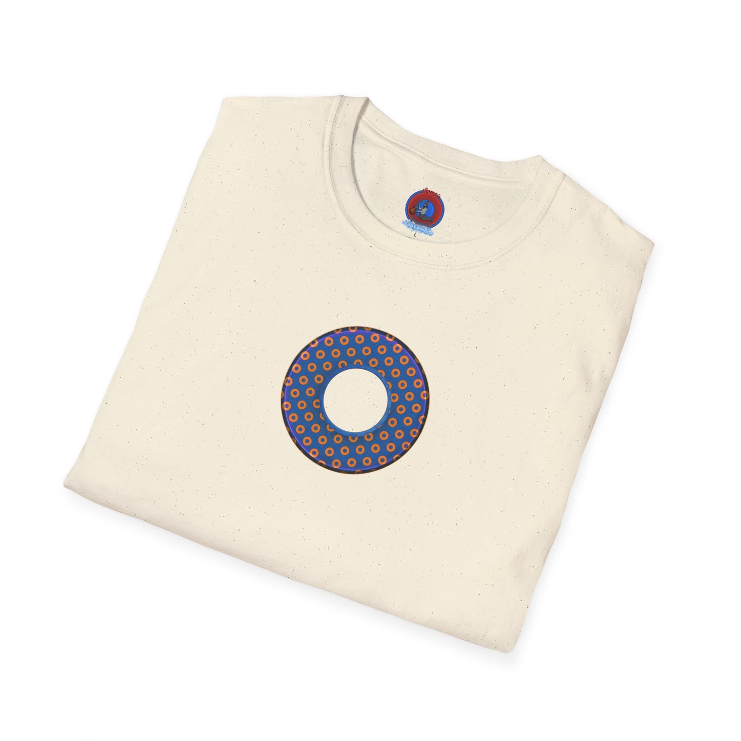 Plain Donuts/Unisex Soft-Style - "Plain Electric Paradoxical Donuts" - orange/blue donuts