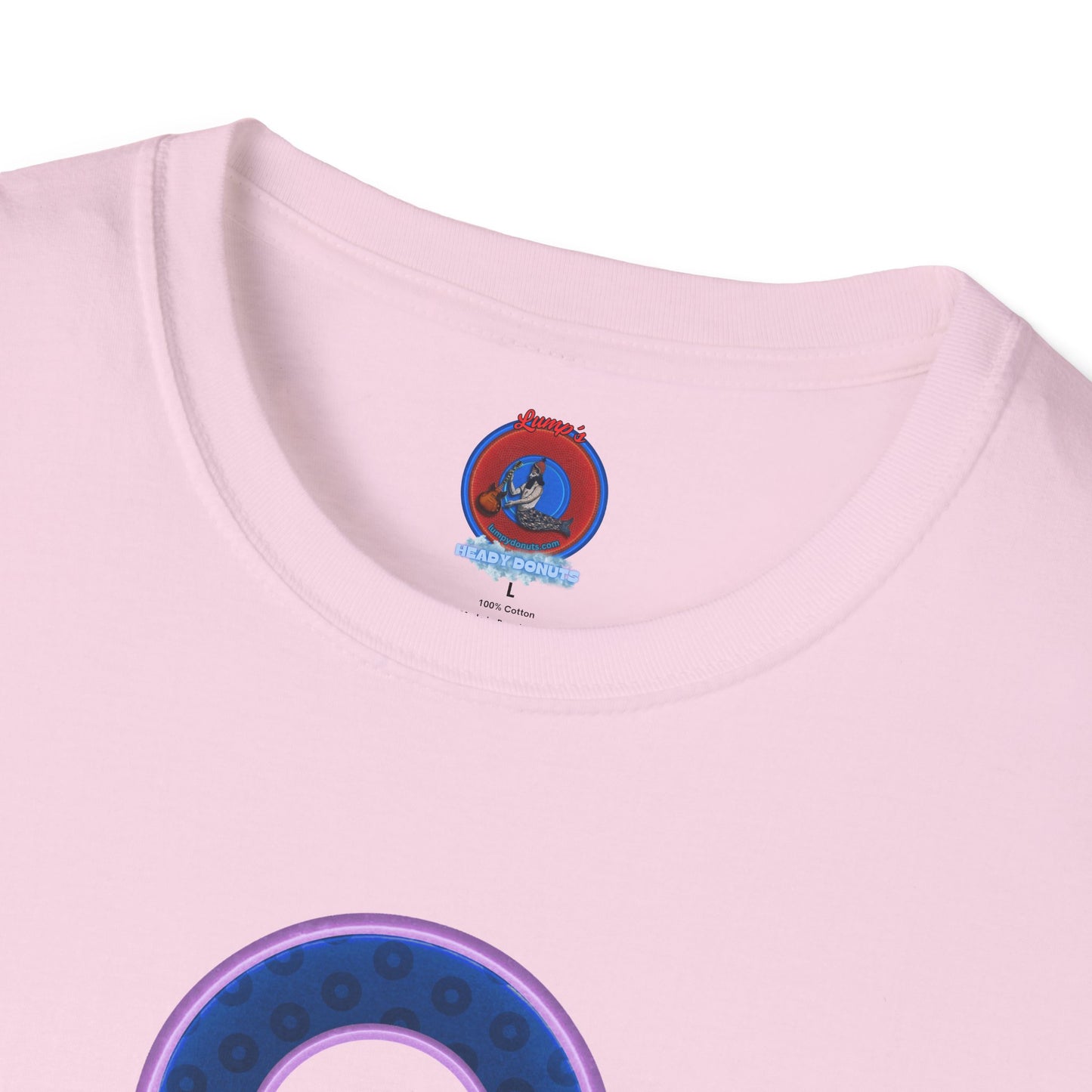 Plain Donuts/Unisex Soft-Style - "Plain Wide Mouthed Paradoxical Donuts" - dark blue/light purple donuts