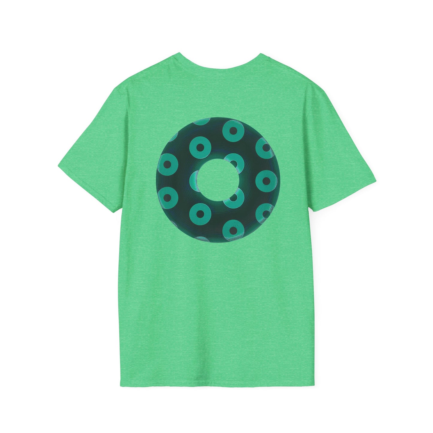 Plain Donuts/Unisex Soft-Style - "Plain Blimpy Paradoxical Donuts" - dark green/seafoam green donuts