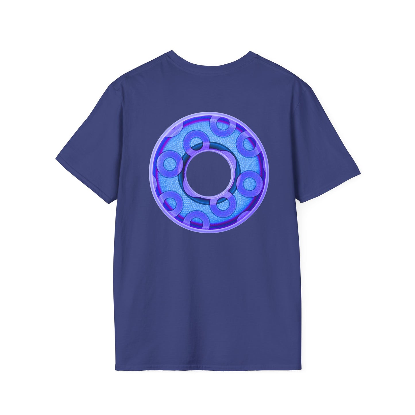 Plain Donuts/Unisex Soft-Style - "Plain Rustic Paradoxical Donuts" - light blue/purple donuts