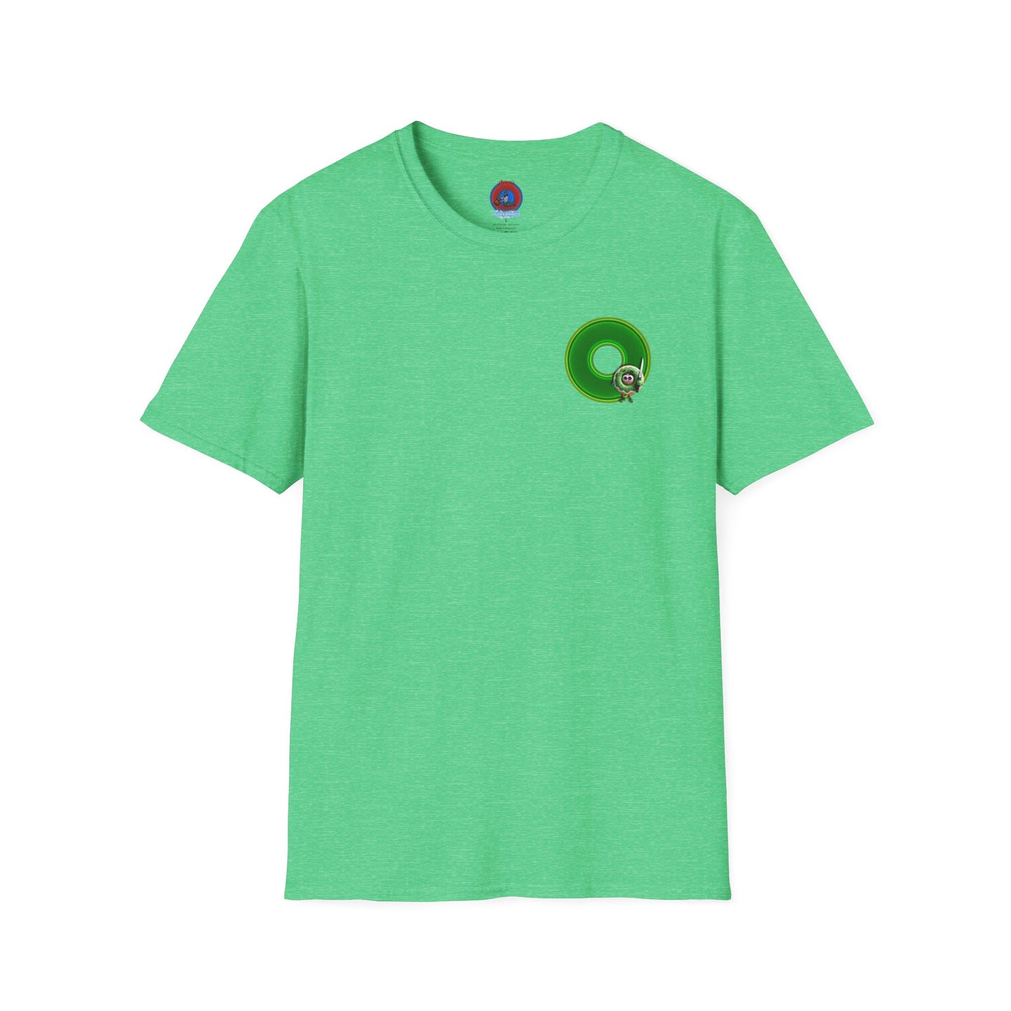 Classic Donut Tee - Unisex Soft-Style - "My Friend the Donut " - series 1.0  - variant 4 - green donut