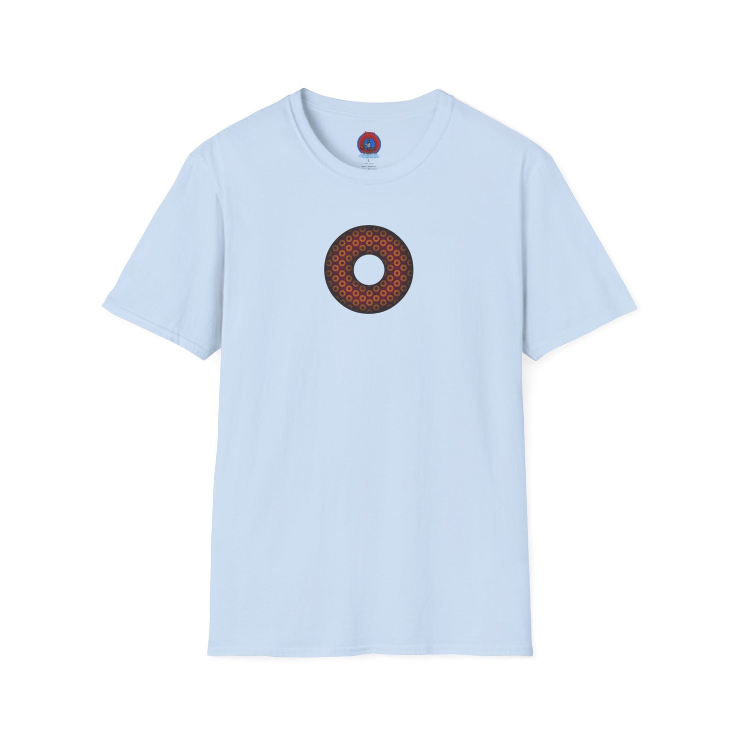 Plain Donuts/Unisex Soft-Style - "Plain Paradoxical Grided Donuts" - orange/burgundy donuts