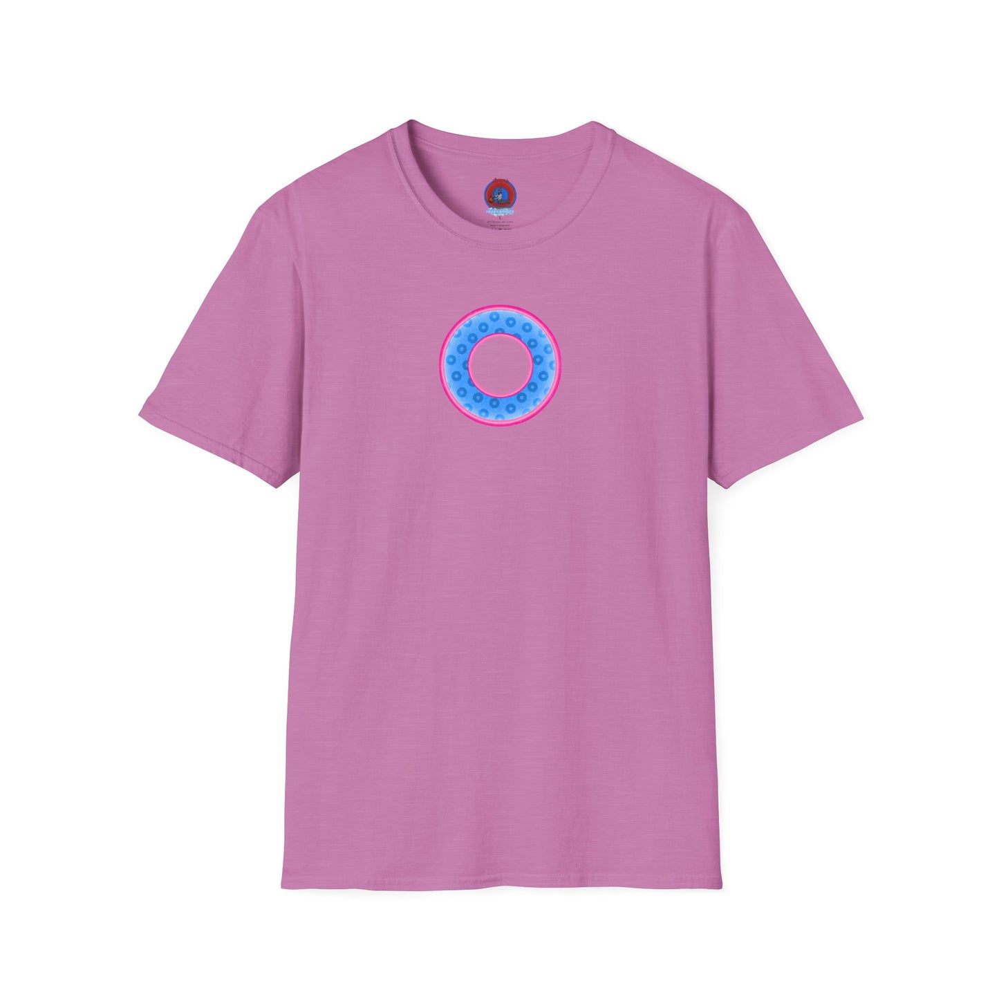 Plain Donuts/Unisex Soft-Style - "Plain Wide Mouthed Paradoxical Donuts" - light blue/pink donuts