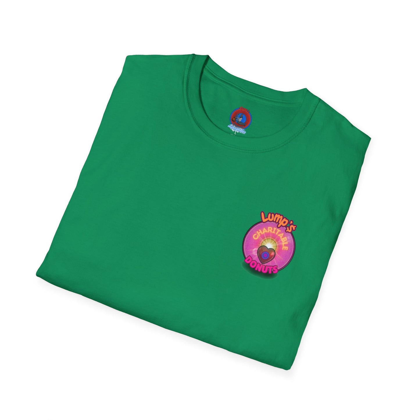 Classic Donut Tee - Unisex Soft-Style - "Lump's Official Charitable Donut" - series 1.0  - magenta donut [*100 to general charity fund]