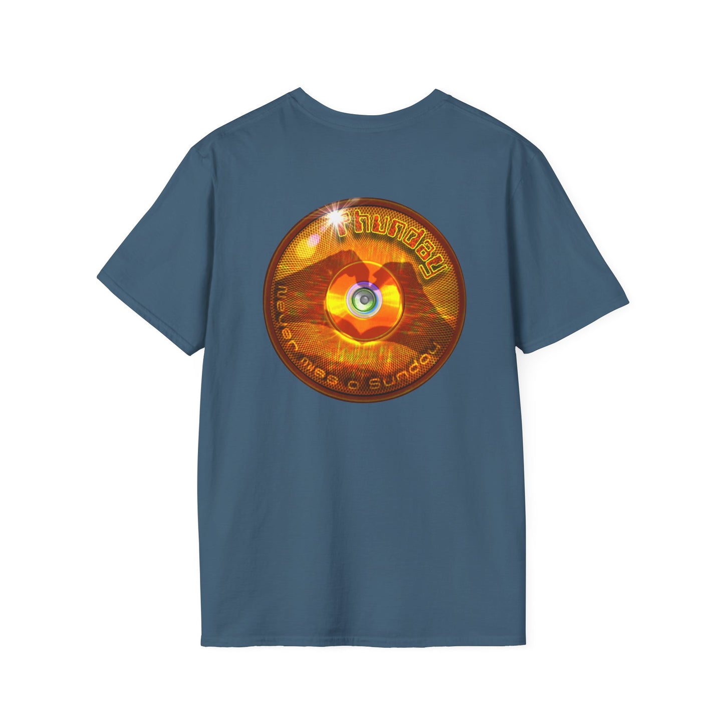Classic Donut Tee - Unisex Soft-Style - "Sunday Phunday" - series 1.0 - variant 2 - gold donut