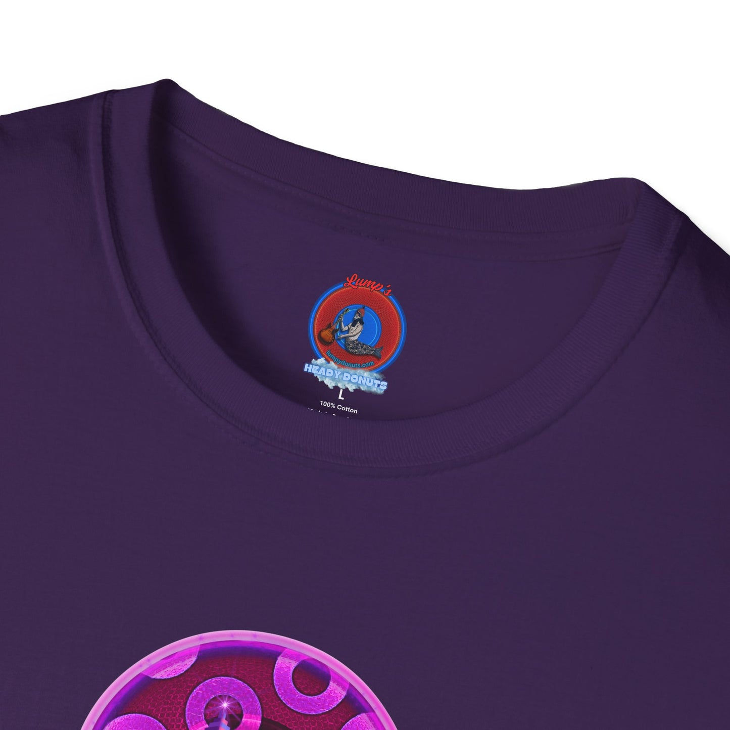 Classic Donut Tee - Unisex Soft-Style - "It's Ice Cream Popsicles - YEMSG Donut" - purple/magenta paradox donut - variant 2