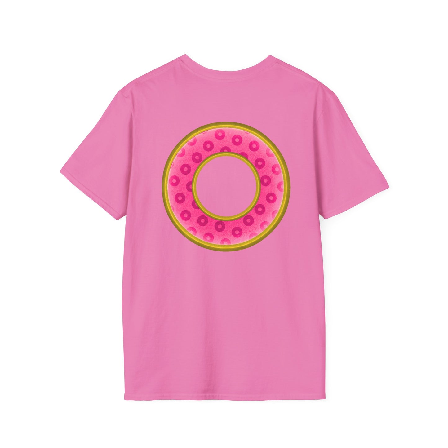 Plain Donuts/Unisex Soft-Style - "Plain Wide Mouthed Paradoxical Donuts" - pink/gold donuts