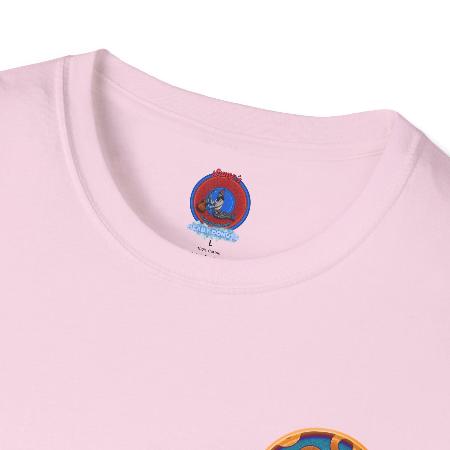 Classic Donut Tee - Unisex Soft-Style - "Wooked Cream - YEMSG Donut " -purple/red rustic paradox donut - variant 4
