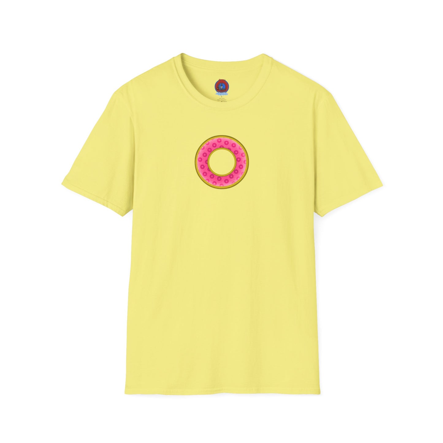 Plain Donuts/Unisex Soft-Style - "Plain Wide Mouthed Paradoxical Donuts" - pink/gold donuts