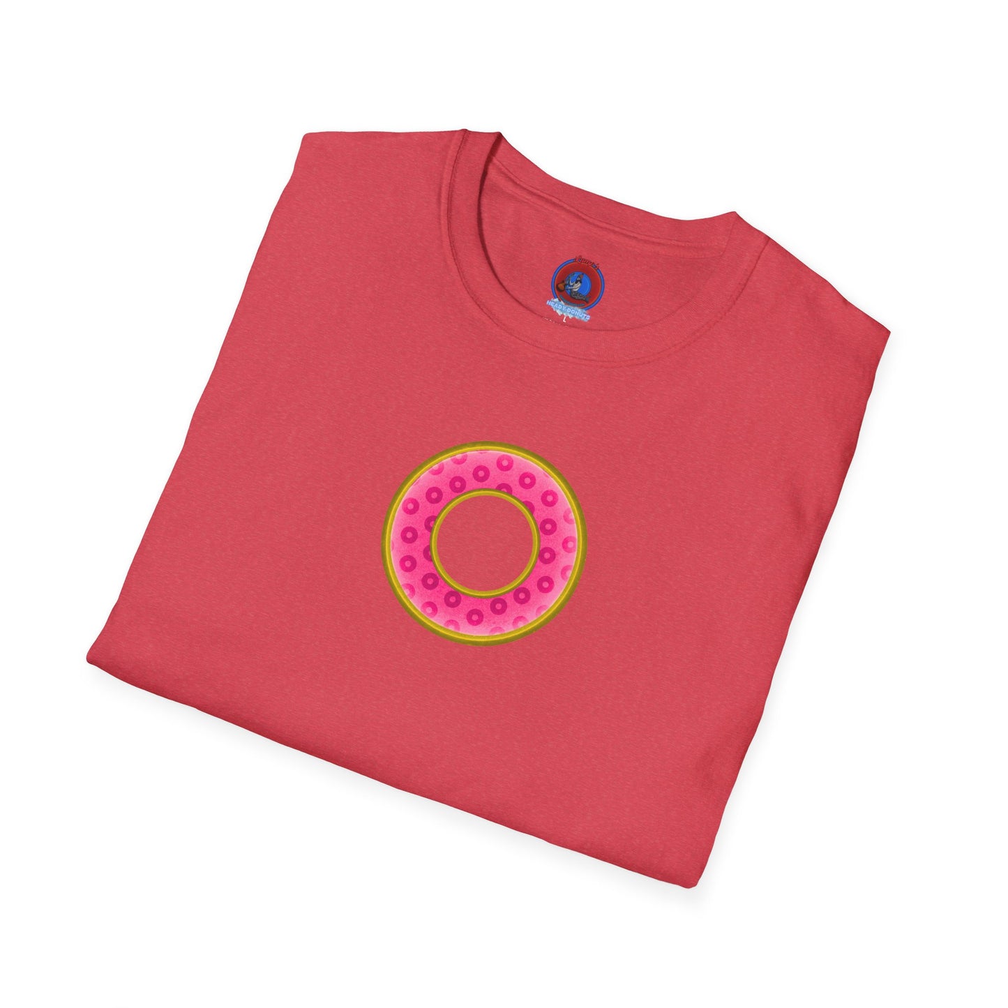 Plain Donuts/Unisex Soft-Style - "Plain Wide Mouthed Paradoxical Donuts" - pink/gold donuts