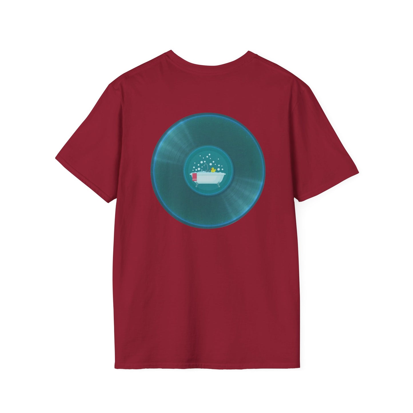 Classic Donut Tee - Unisex Soft-Style - "Bathtub Fun" - dark aquamarine donut