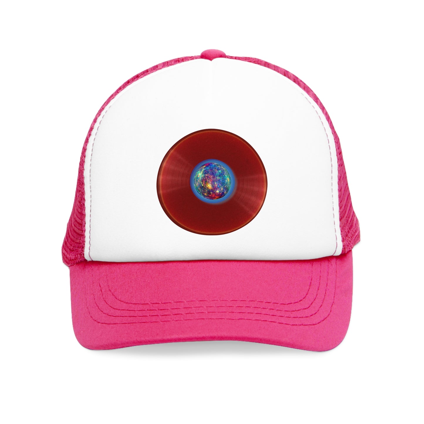 Lumpy Trucker Hat - Deity Series - "Mercury's Donuts of the Gods" - variant 1 - red donut