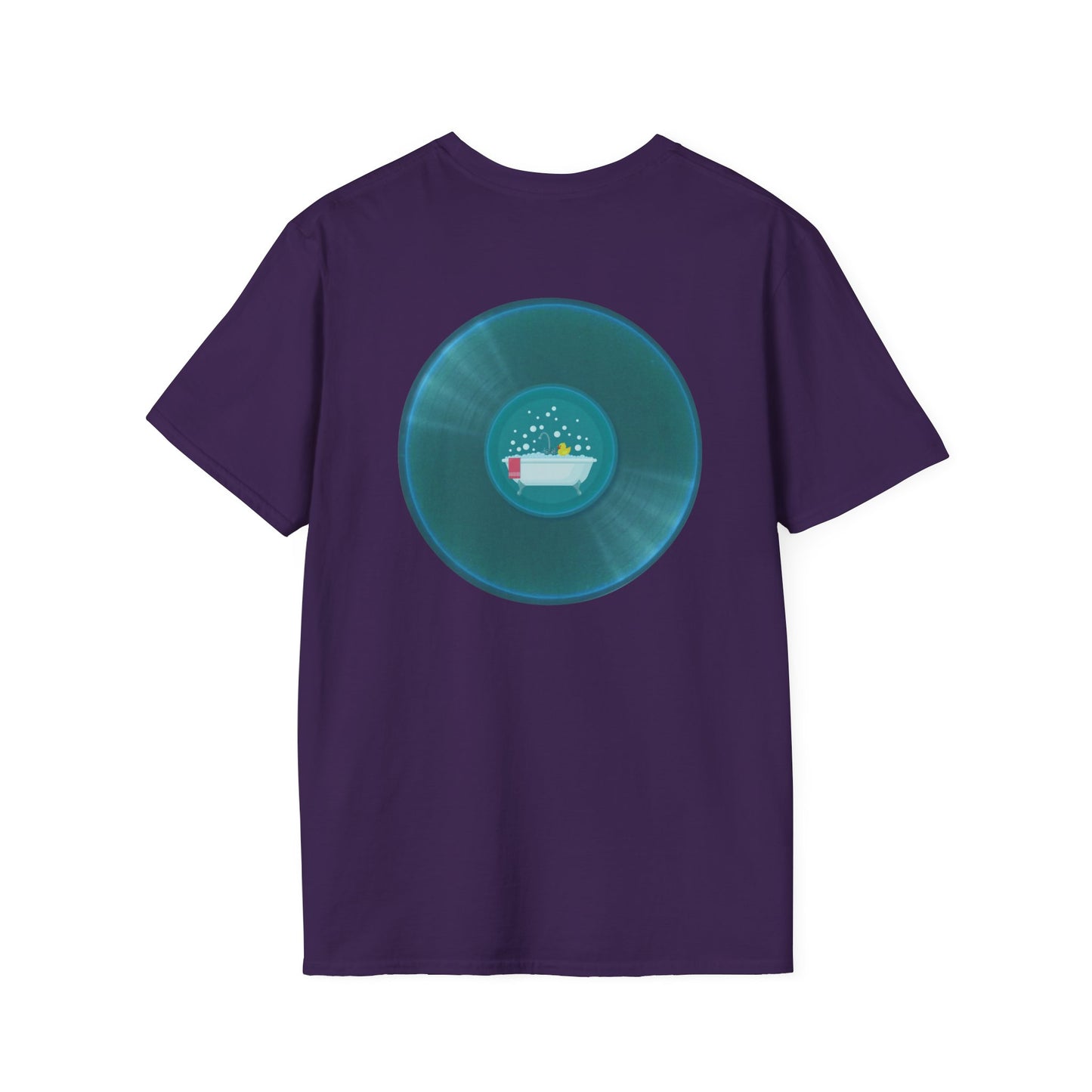 Classic Donut Tee - Unisex Soft-Style - "Bathtub Fun" - dark aquamarine donut