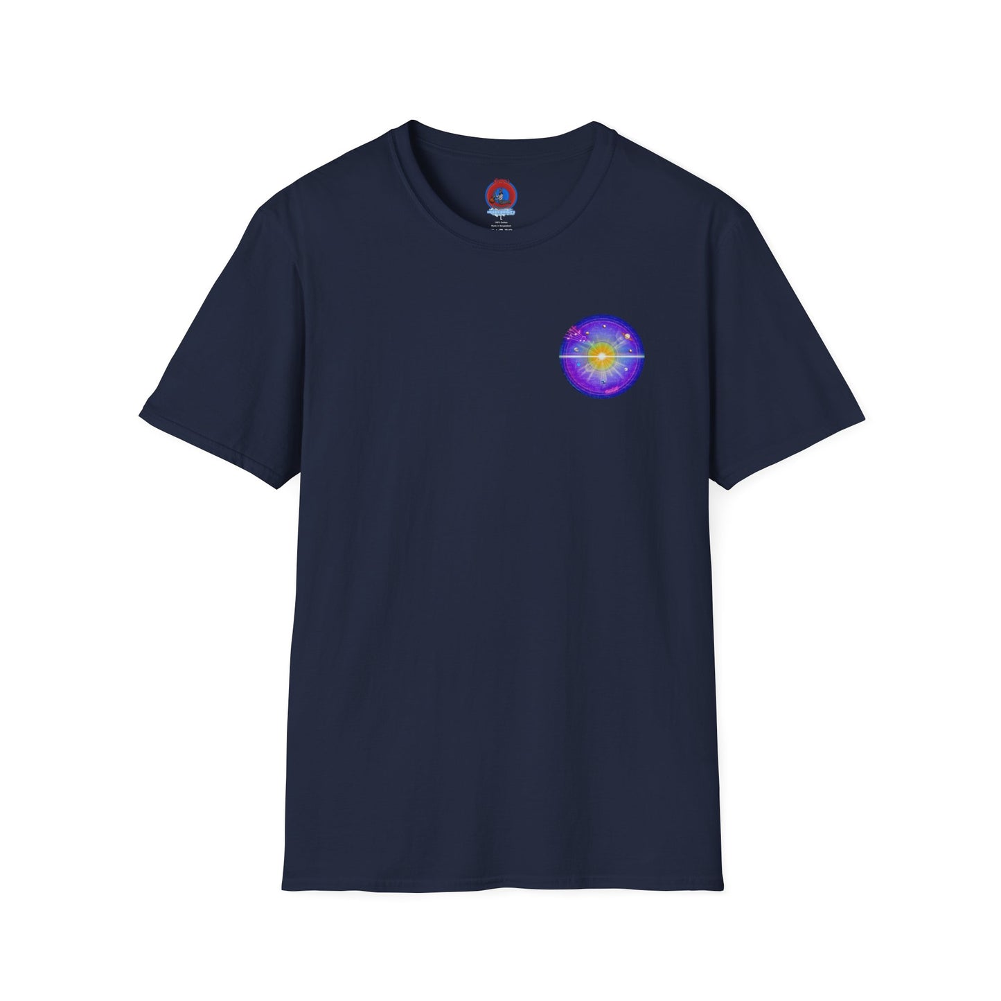 Classic Donut Tee - Unisex Soft-Style - "The Quite Profound Donut" - series 1.0  - blue/purple/magenta donut