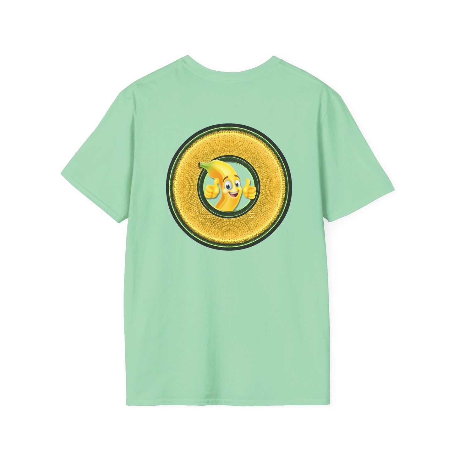 Classic Donut Tee - Unisex Soft-Style - "Dis sheet, it's bananas!" - series 1.0 - variant 5 - golden donut
