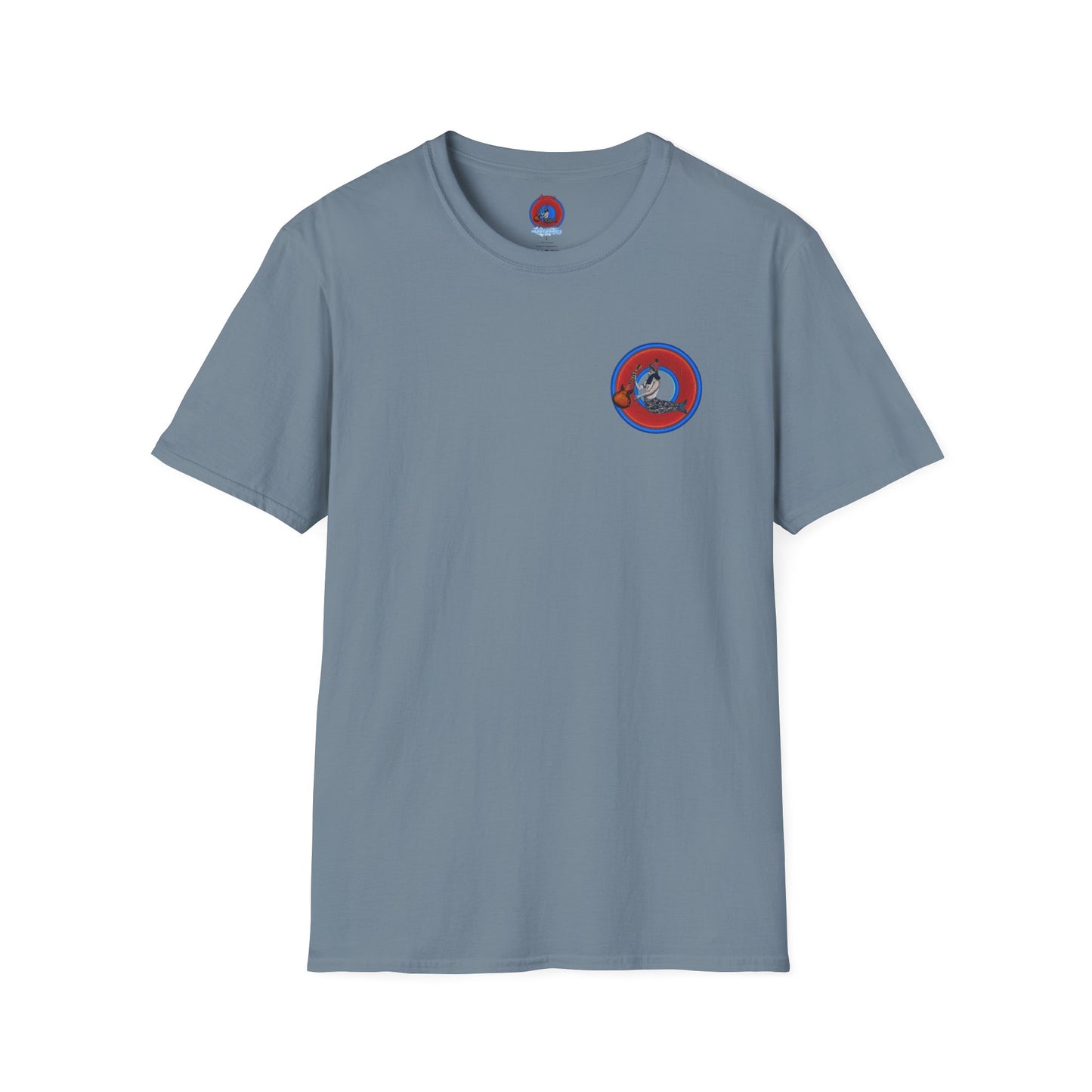 Classic Donut Tee - Unisex Soft-Style - "Doggone Dagon Donut - the Original Fish Head" - series 1.0  - red/blue donut