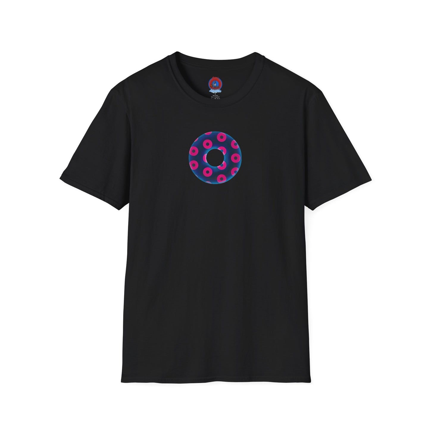 Plain Donuts/Unisex Soft-Style - "Plain Blimpy Paradoxical Donuts" - dark blue/hot pink donuts