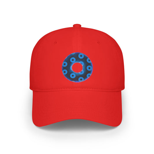 Lumpy Donut Baseball Cap - "Plain [Mary] Jane" - paradoxical dark blue/light blue blimpy donut w/