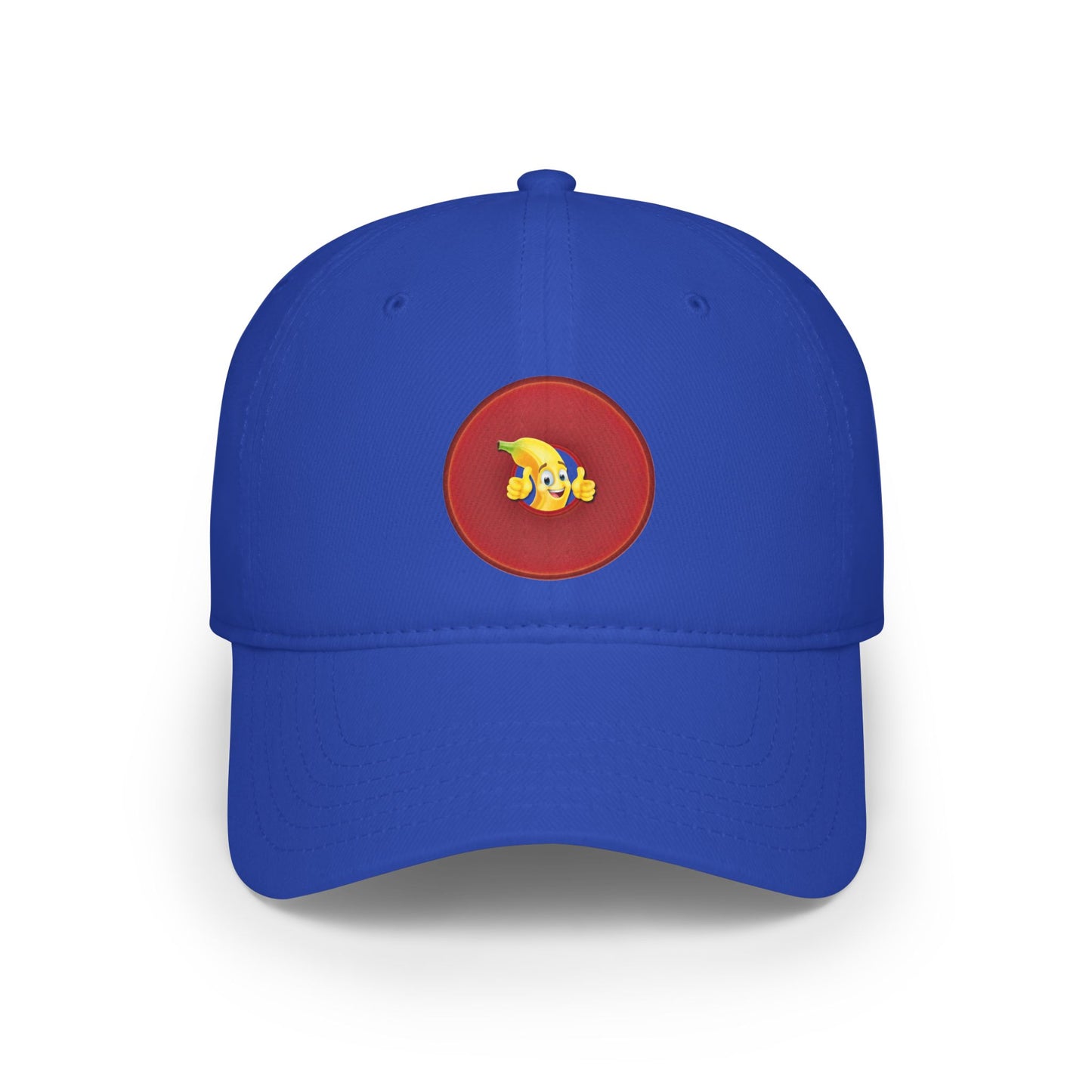 Lumpy Donut Baseball Cap - "This Donut Hat is Bananas" - variant 6 - vivid red donut w/