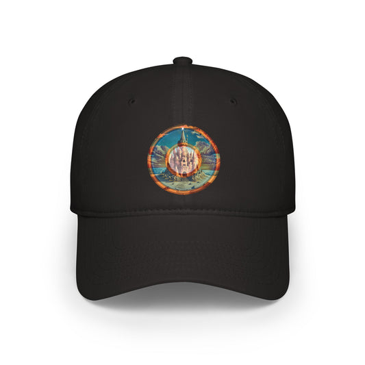Lumpy Donut Baseball Cap - "The Donut Cap that Tides Never Reached" - variant 1 - orange/blue pic donut w/