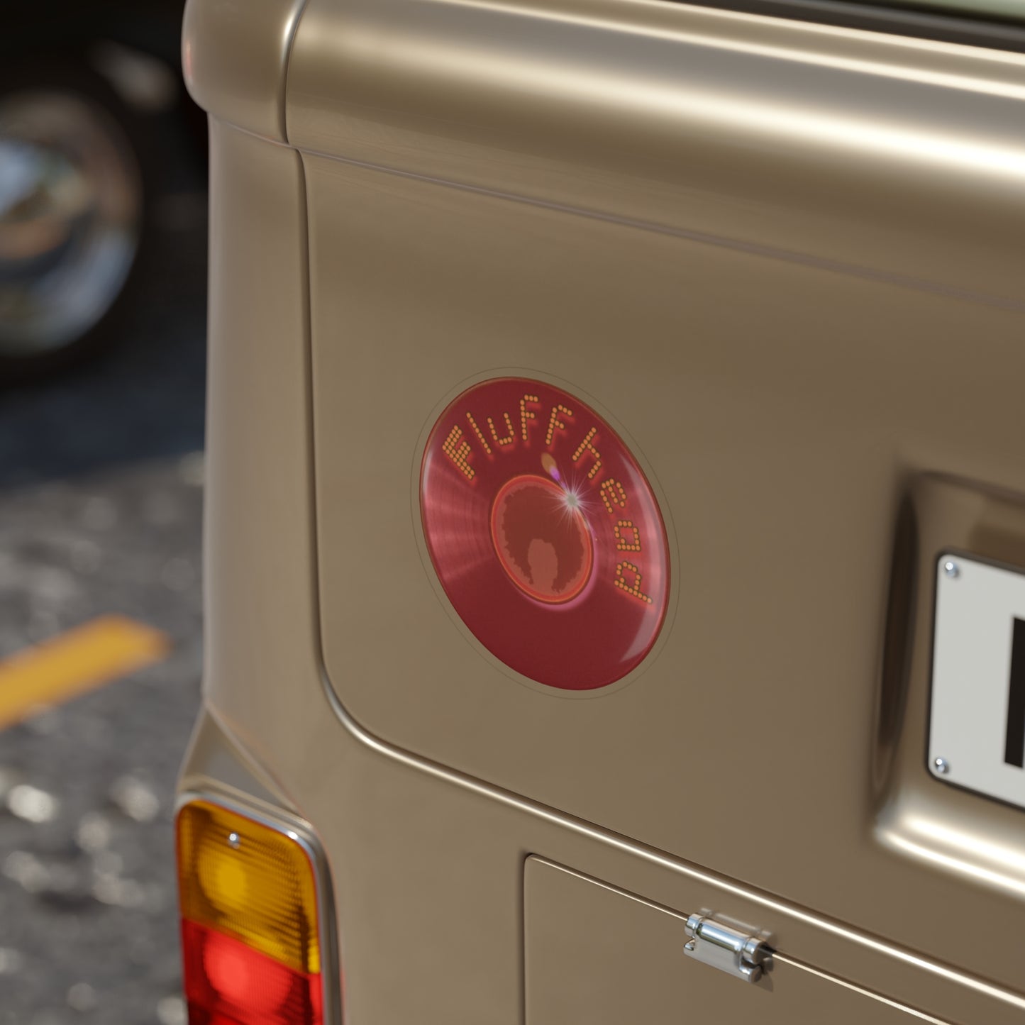 Donut Bumper/Outdoor Sticker - "The Fluffernutter Donut" - red donut - [Die-Cut] 6"x 6"