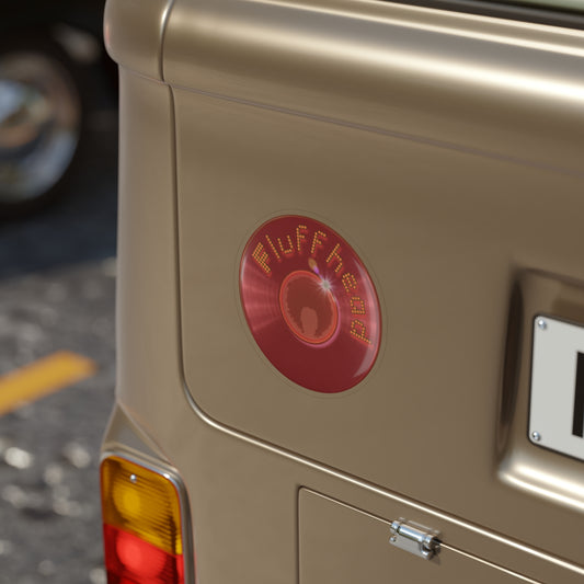 Donut Bumper/Outdoor Sticker - "The Fluffernutter Donut" - red donut - [Die-Cut] 6"x 6"