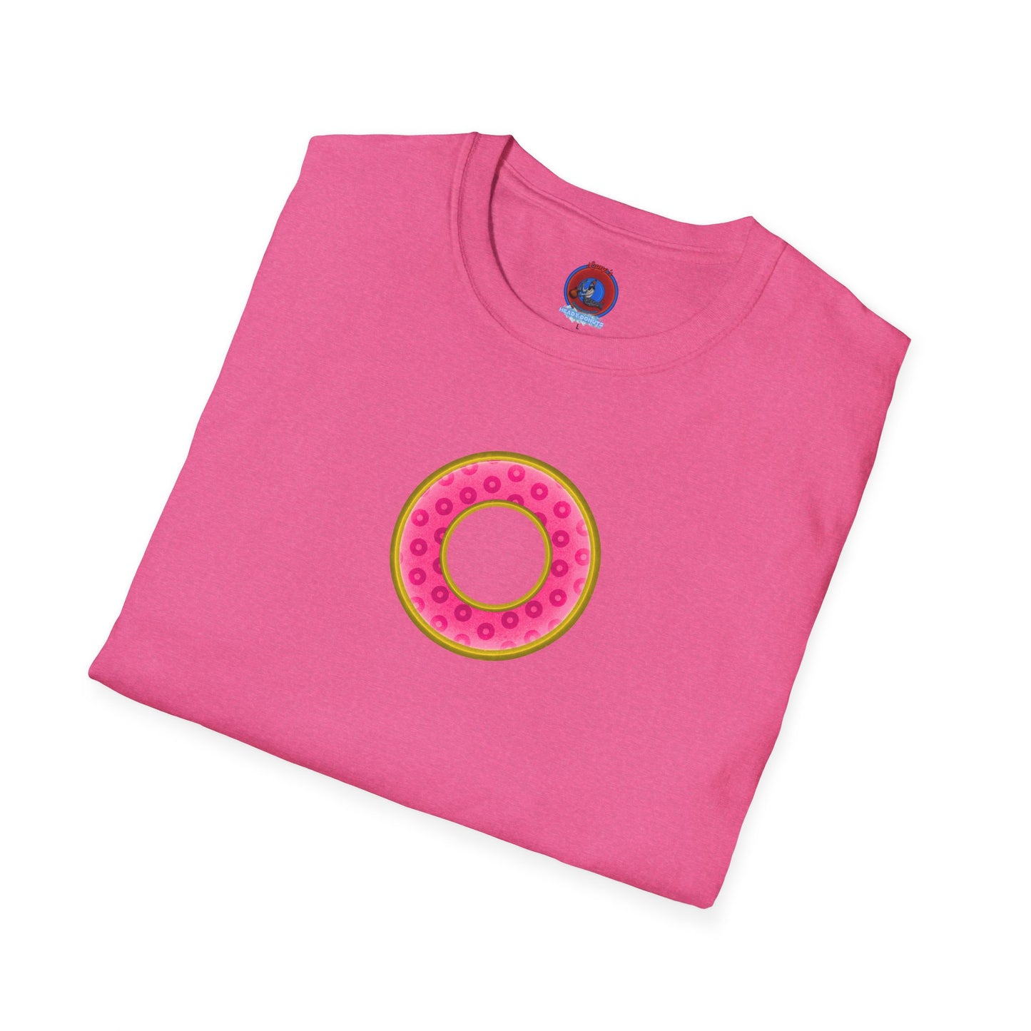 Plain Donuts/Unisex Soft-Style - "Plain Wide Mouthed Paradoxical Donuts" - pink/gold donuts