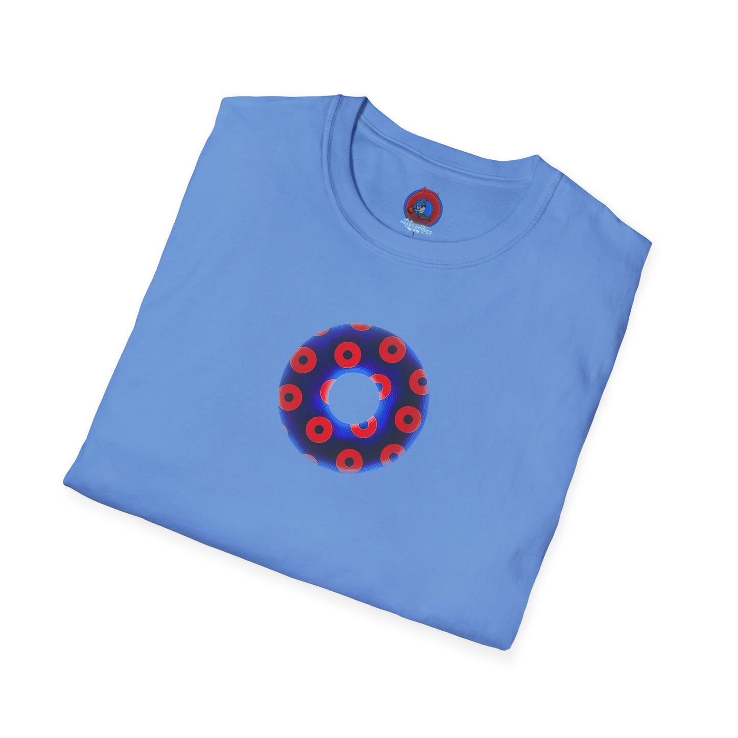 Plain Donuts/Unisex Soft-Style - "Plain Blimpy Paradoxical Donuts" - vivid royal blue/red donuts