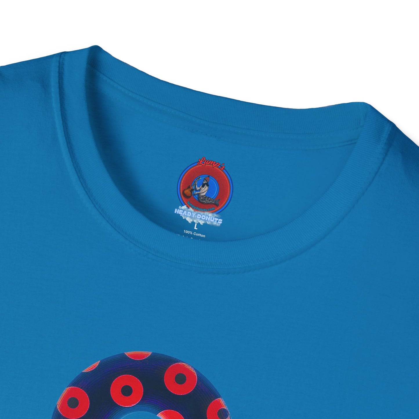 Plain Donuts/Unisex Soft-Style - "Plain Blimpy Paradoxical Donuts" - dark navy/bright red donuts