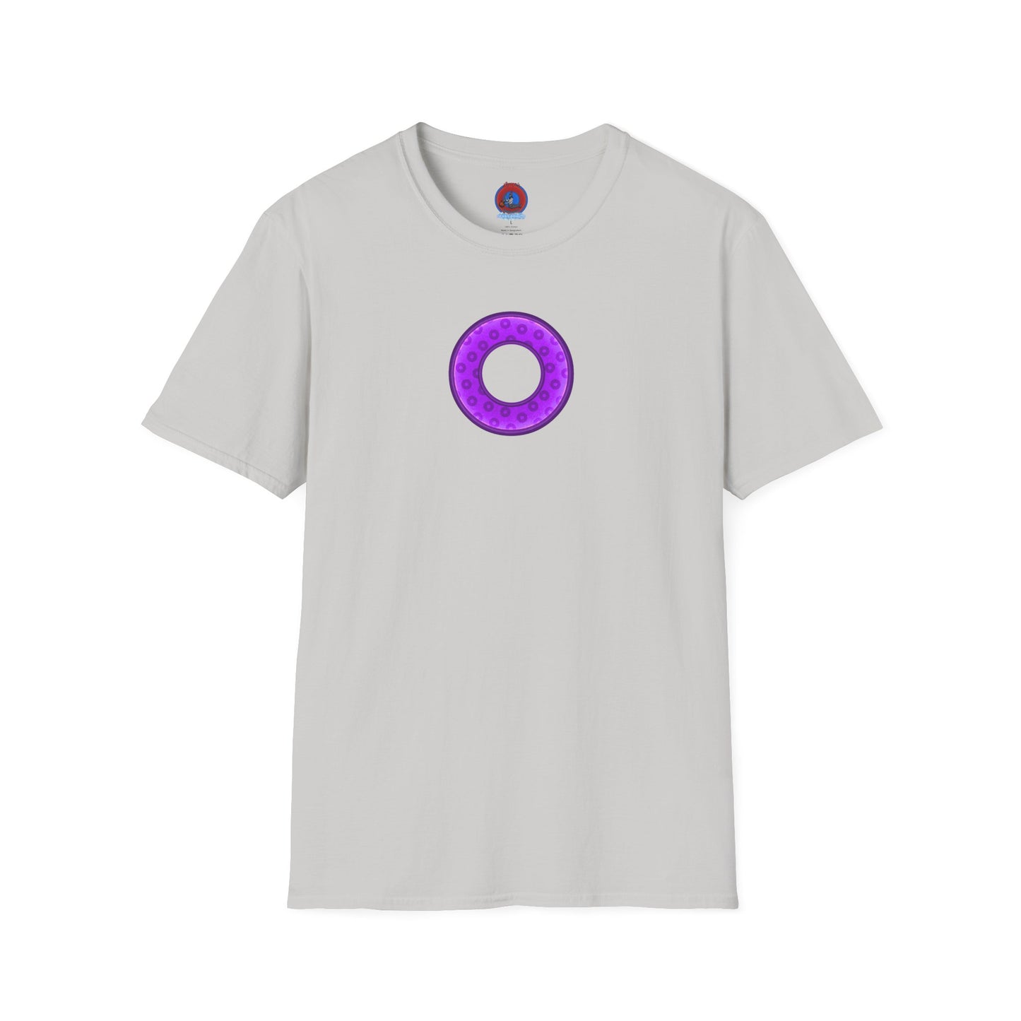 Plain Donuts/Unisex Soft-Style - "Plain Wide Mouthed Paradoxical Donuts" - bright purple/dark purple donuts