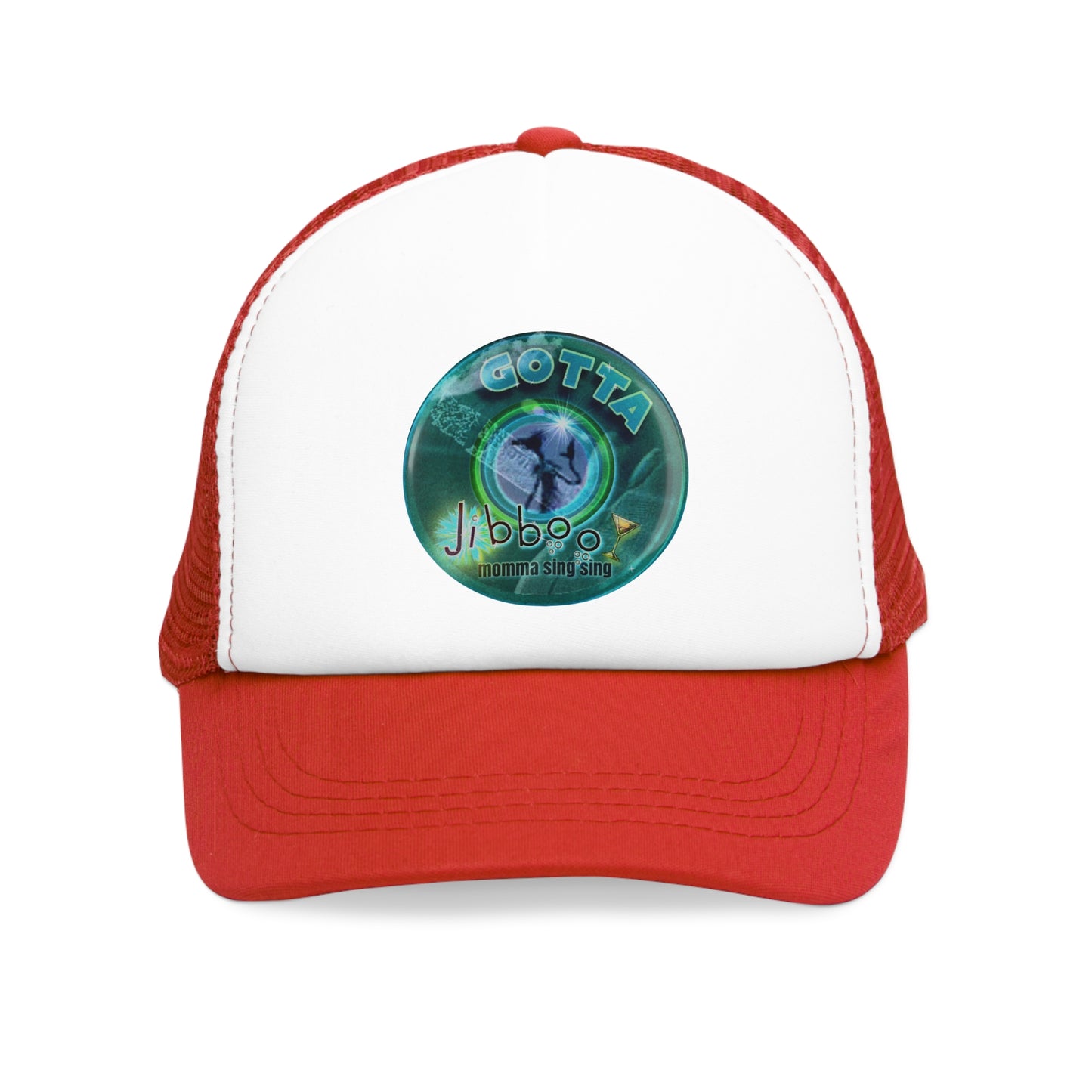 Lumpy Trucker Hat - "Papa's Donut Hat" - viaraint 1 [papa] - teal donut