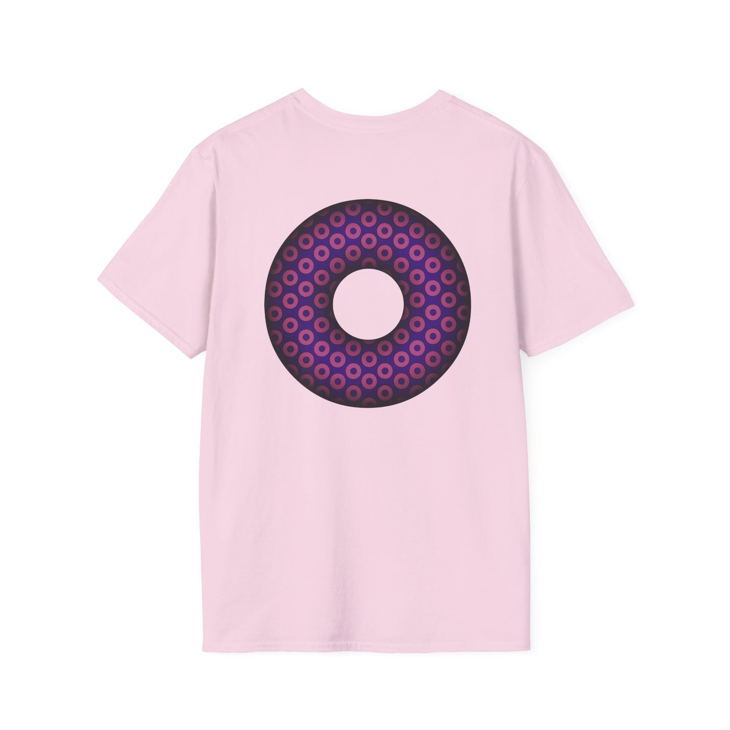 Plain Donuts/Unisex Soft-Style - "Plain Paradoxical Grided Donuts" - magenta/purple donuts
