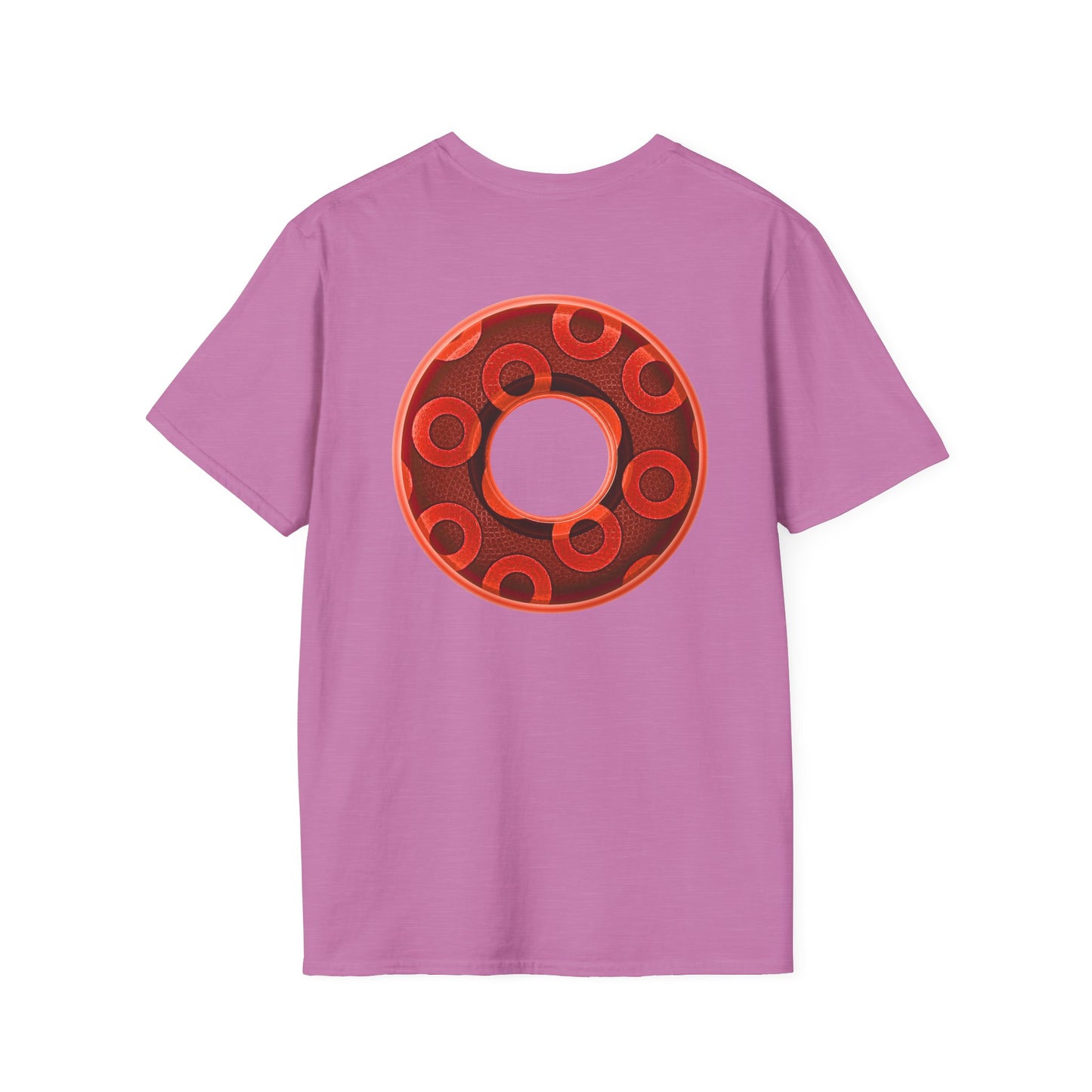 Plain Donuts/Unisex Soft-Style - "Plain Rustic Paradoxical Donuts" - red/dark red donuts