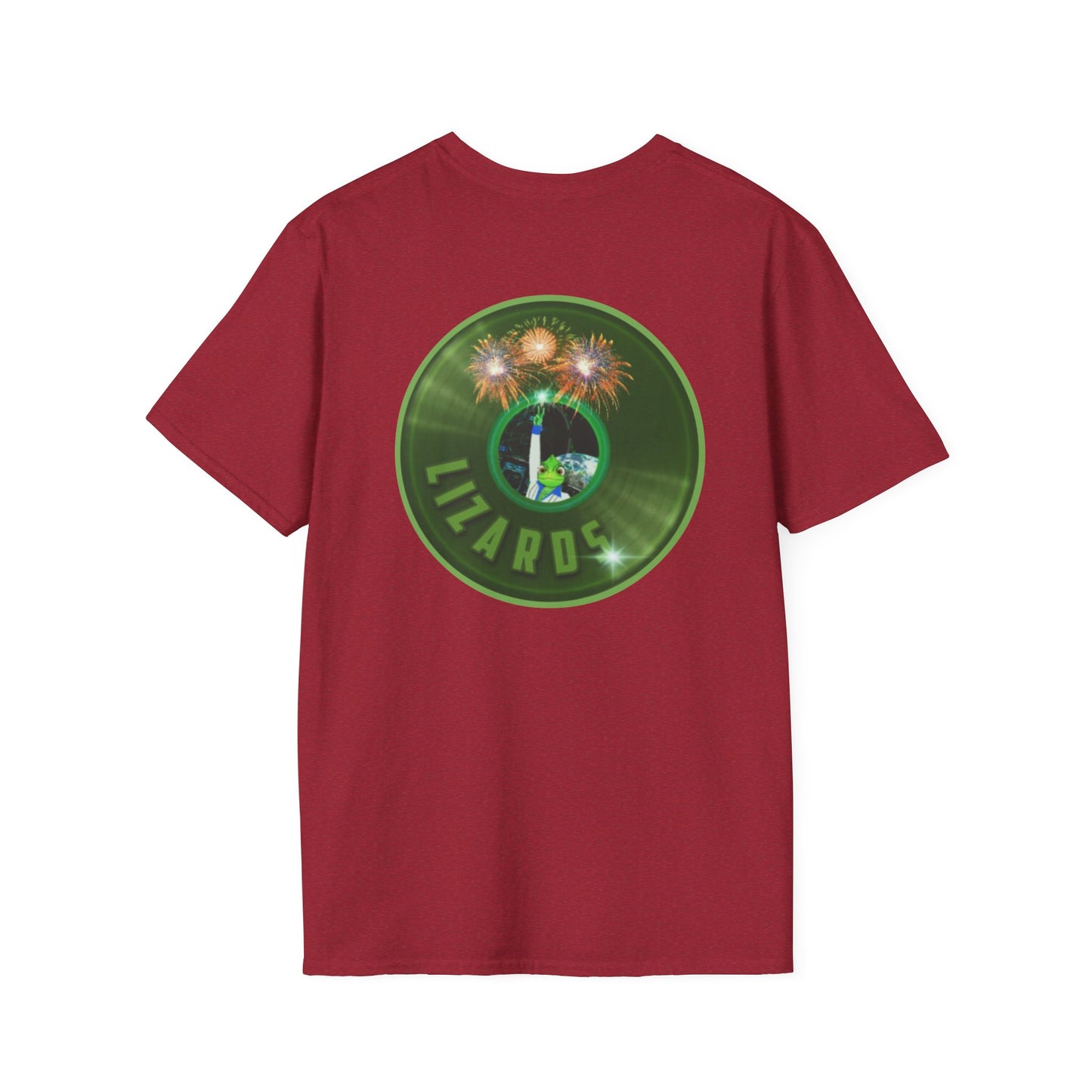 Classic Donut Tee - Unisex Soft-Style - "Rutherford's Staying Alive" - series 1.0 - variant 1 - green donut