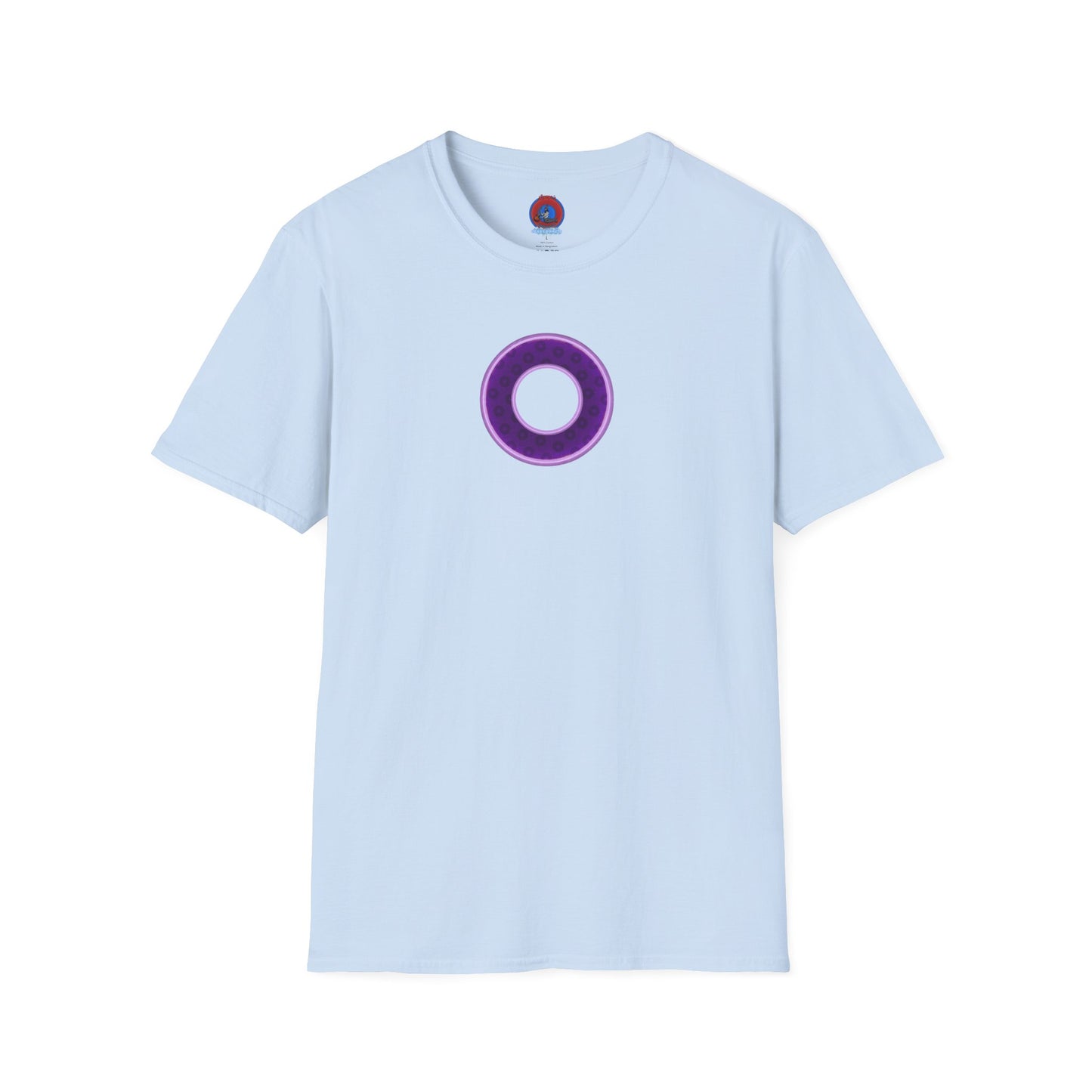 Plain Donuts/Unisex Soft-Style - "Plain Wide Mouthed Paradoxical Donuts" - dark purple/light purple donuts