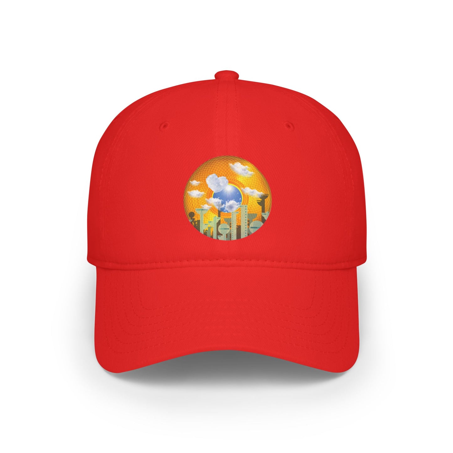 Lumpy Donut Baseball Cap - "The Golden Age of Donut Caps" - golden symmetrical donut w/