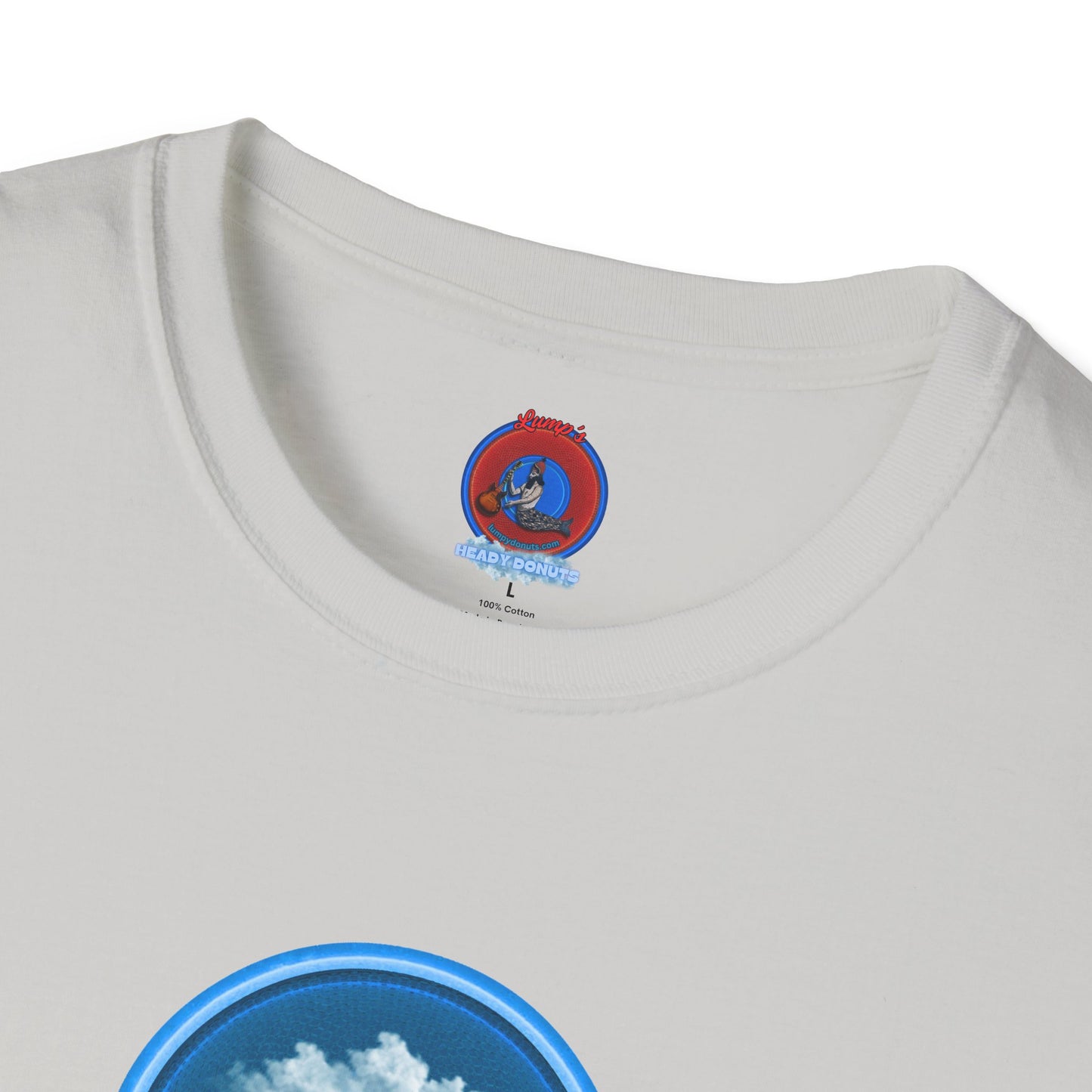 Classic Donut Tee - Unisex Soft-Style - "Got Rhombus?" - series 1.0  - variant 1 - blue/blue donut
